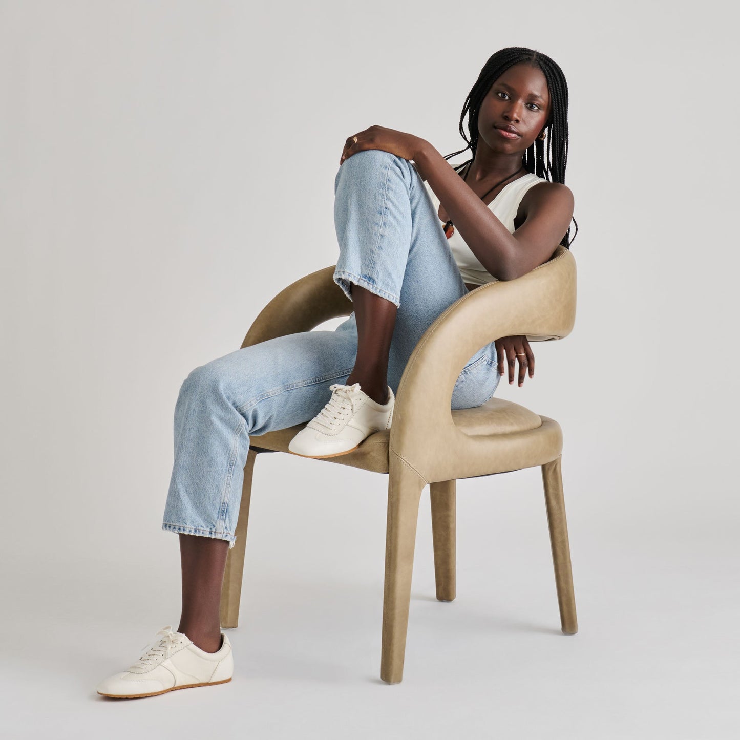 Dorie White Leather Sneakers Dolce Vita Outlet