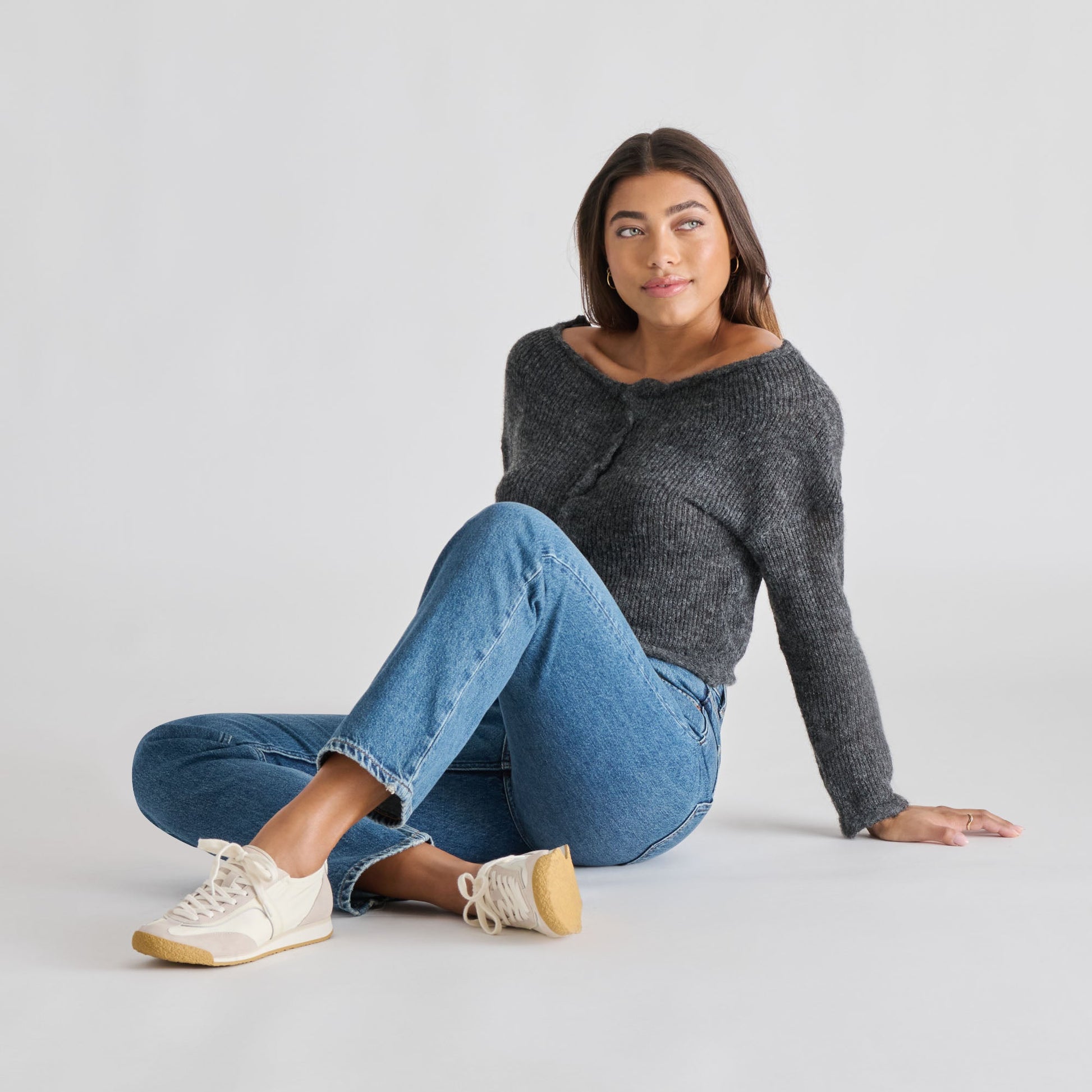 Sariya White Nylon Sneakers Dolce Vita us