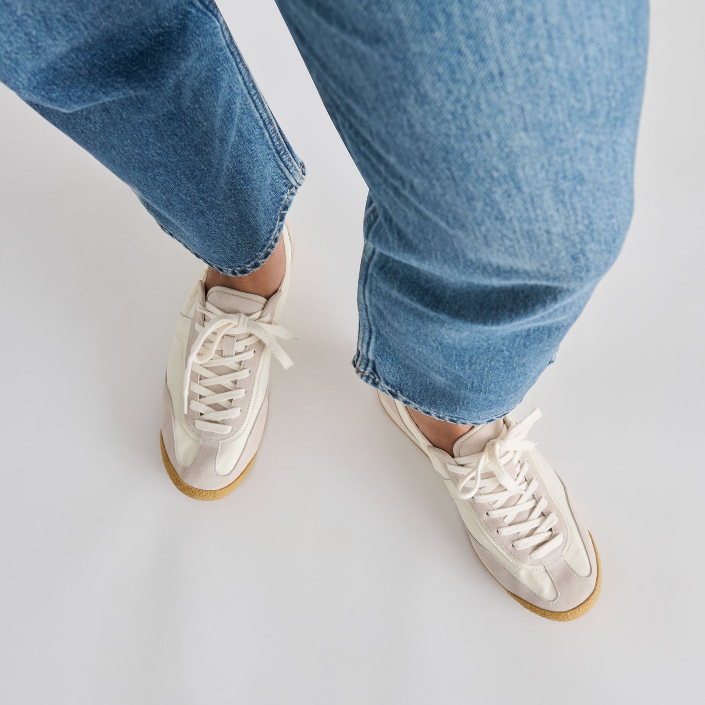 Sariya White Nylon Sneakers Dolce Vita us