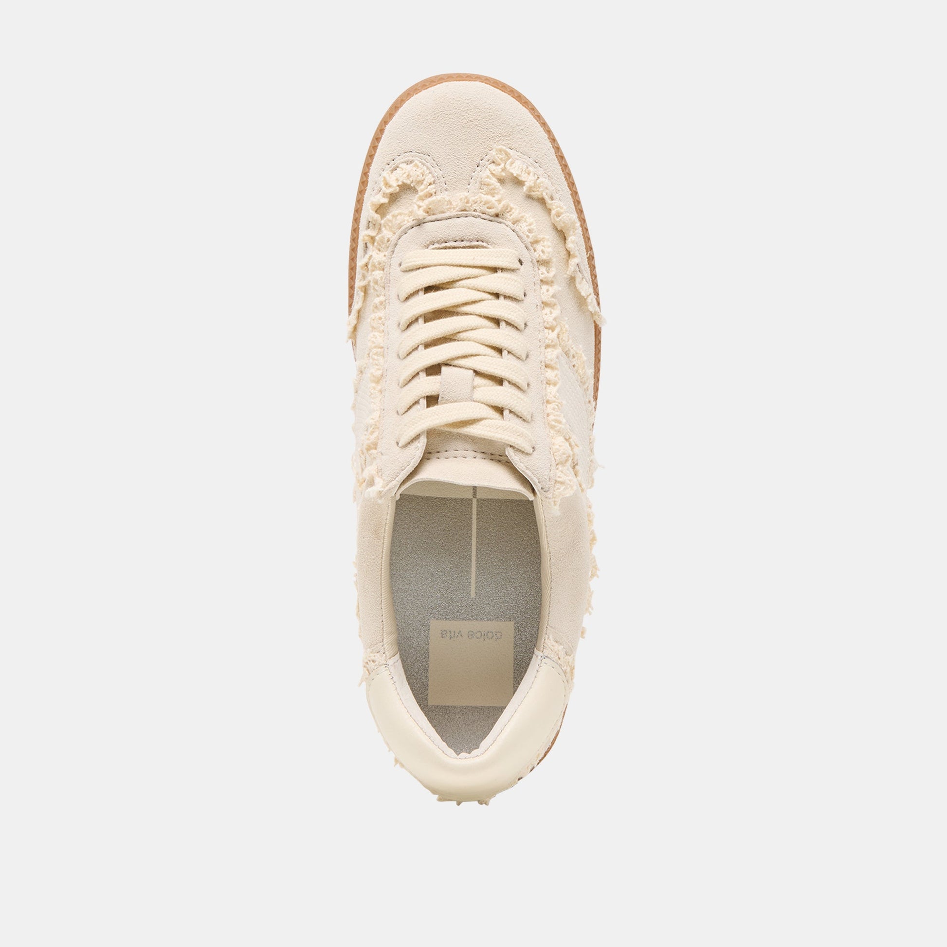 Notice Lace Ivory Suede Sneakers Dolce Vita New