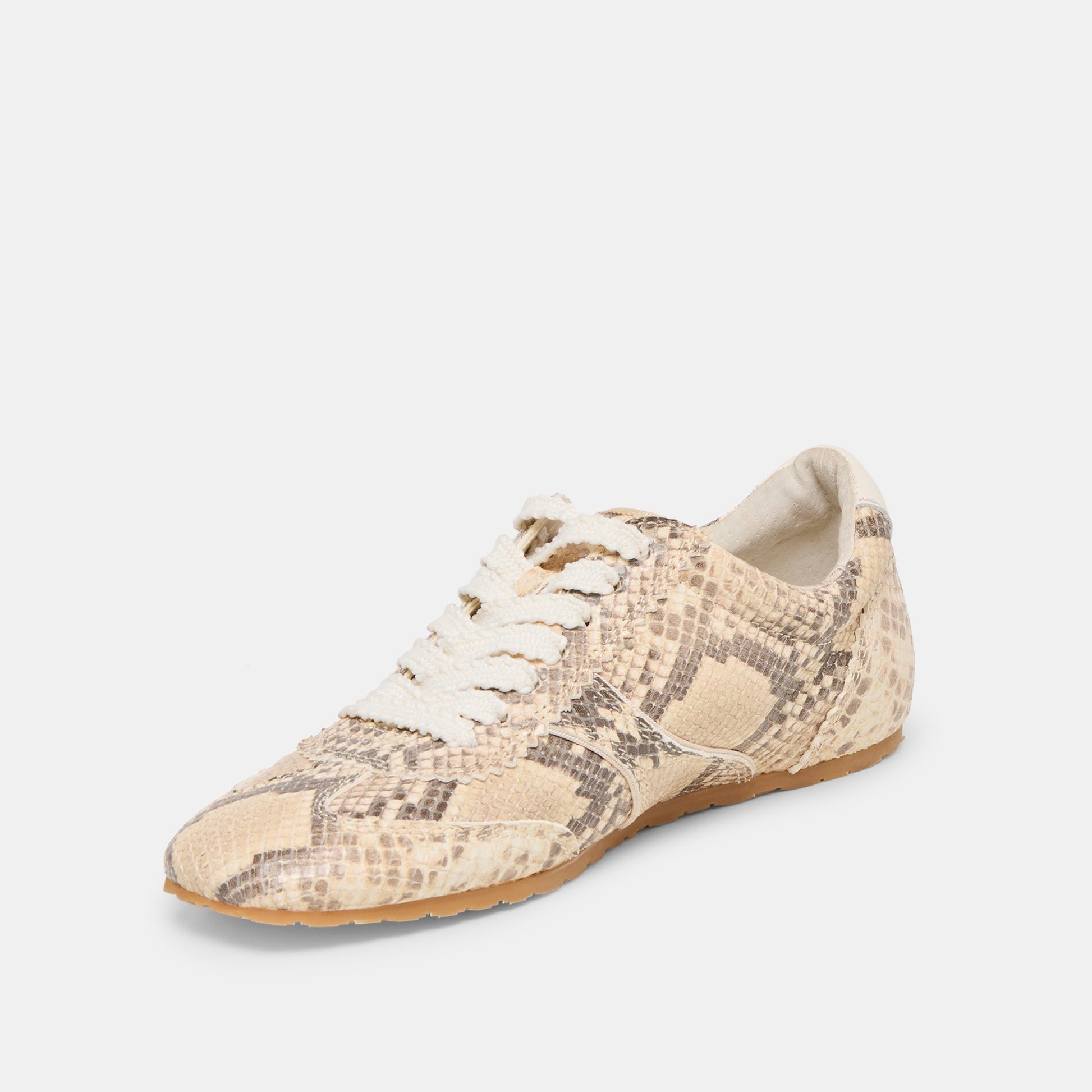 Dorie Natural Snake Embossed Leather Sneakers Dolce Vita Discount