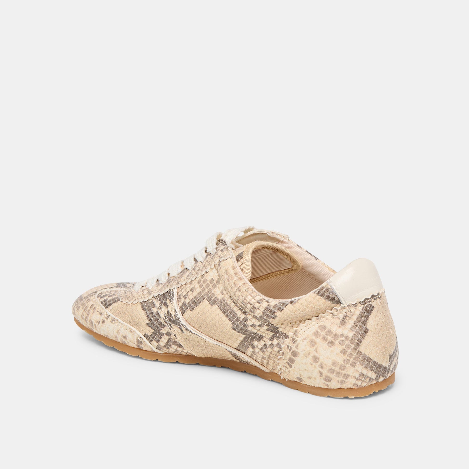Dorie Natural Snake Embossed Leather Sneakers Dolce Vita Discount