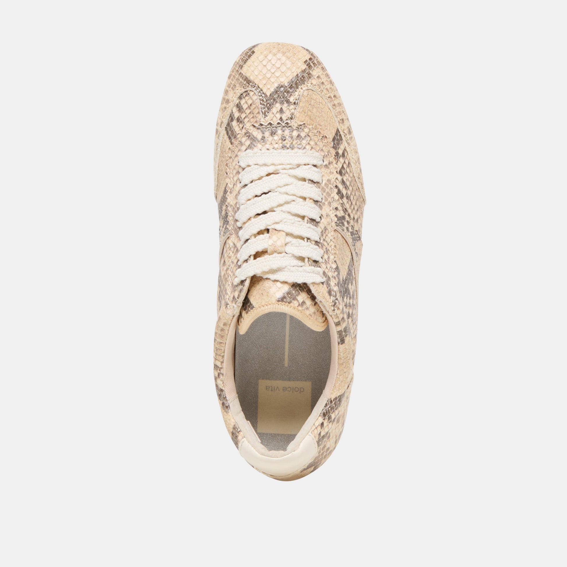 Dorie Natural Snake Embossed Leather Sneakers Dolce Vita Discount