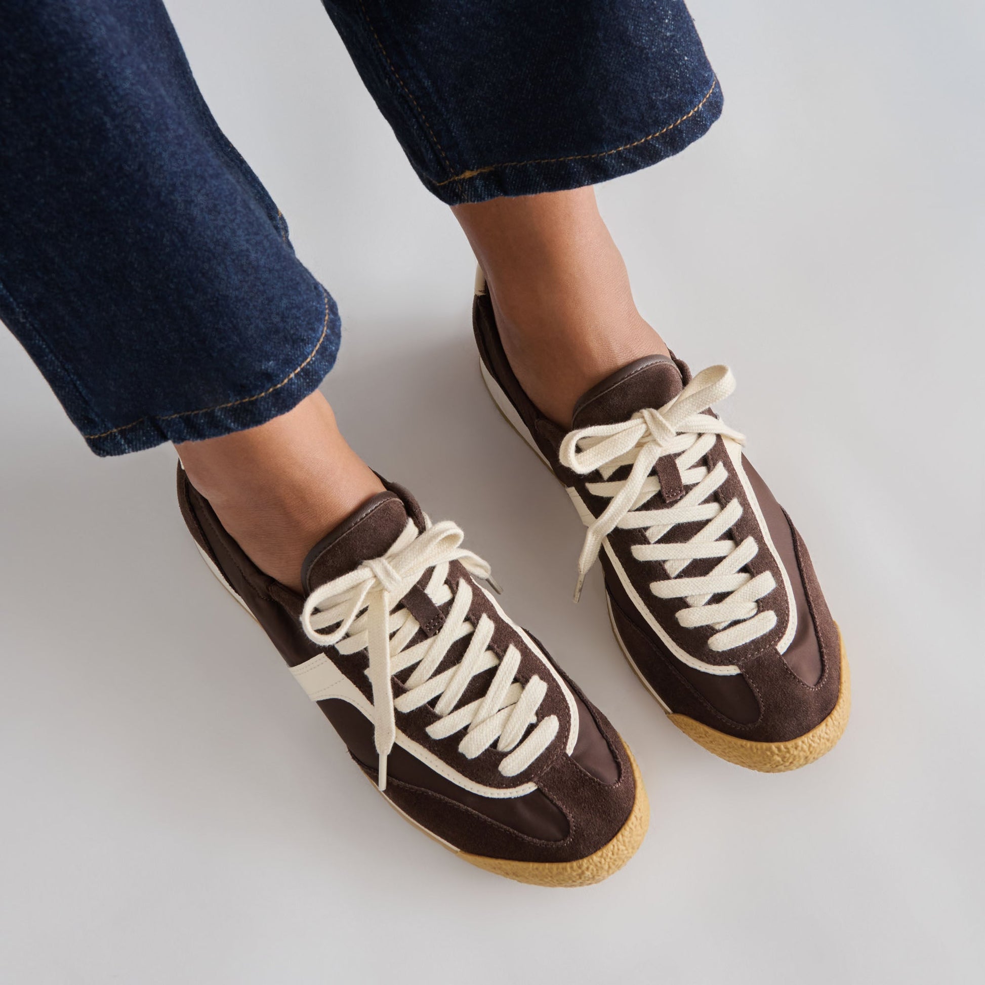 Sariya Dk Brown Nylon Sneakers Dolce Vita Online