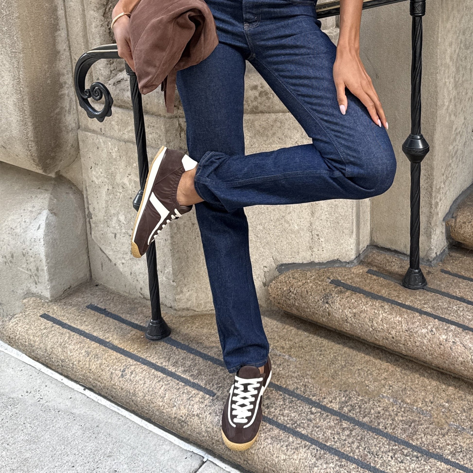 Sariya Dk Brown Nylon Sneakers Dolce Vita Online