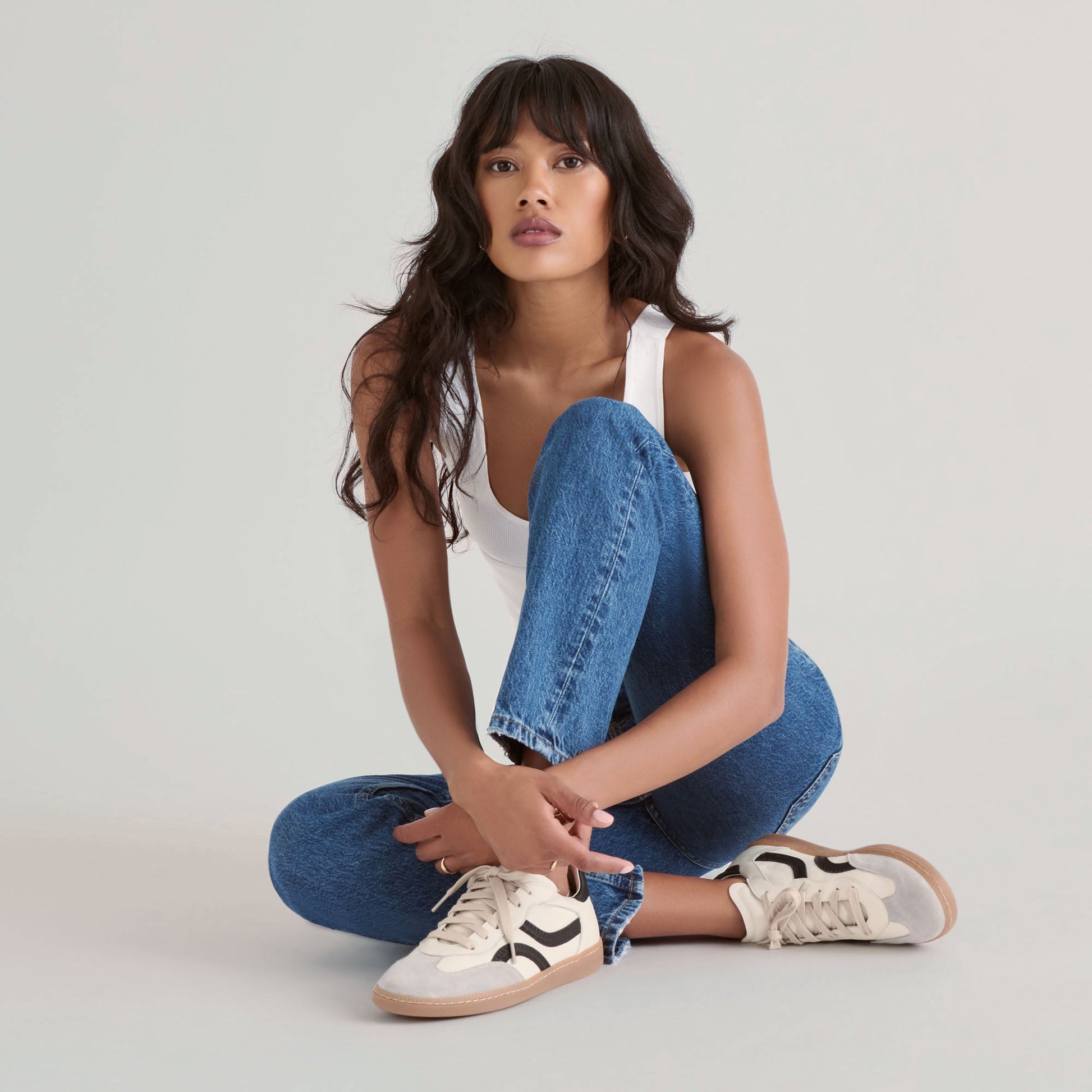 Rebel White Black Leather Sneakers Dolce Vita Outlet