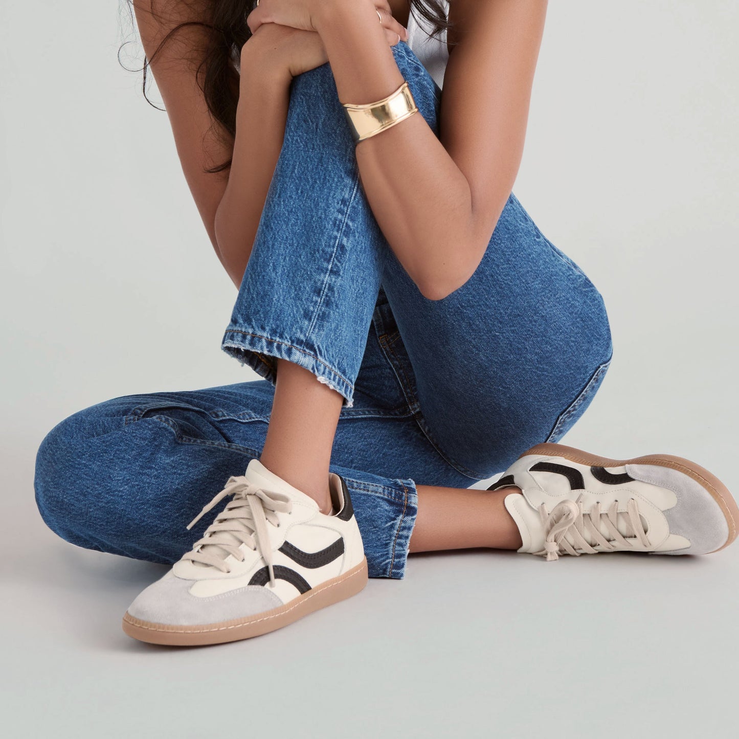 Rebel White Black Leather Sneakers Dolce Vita Outlet