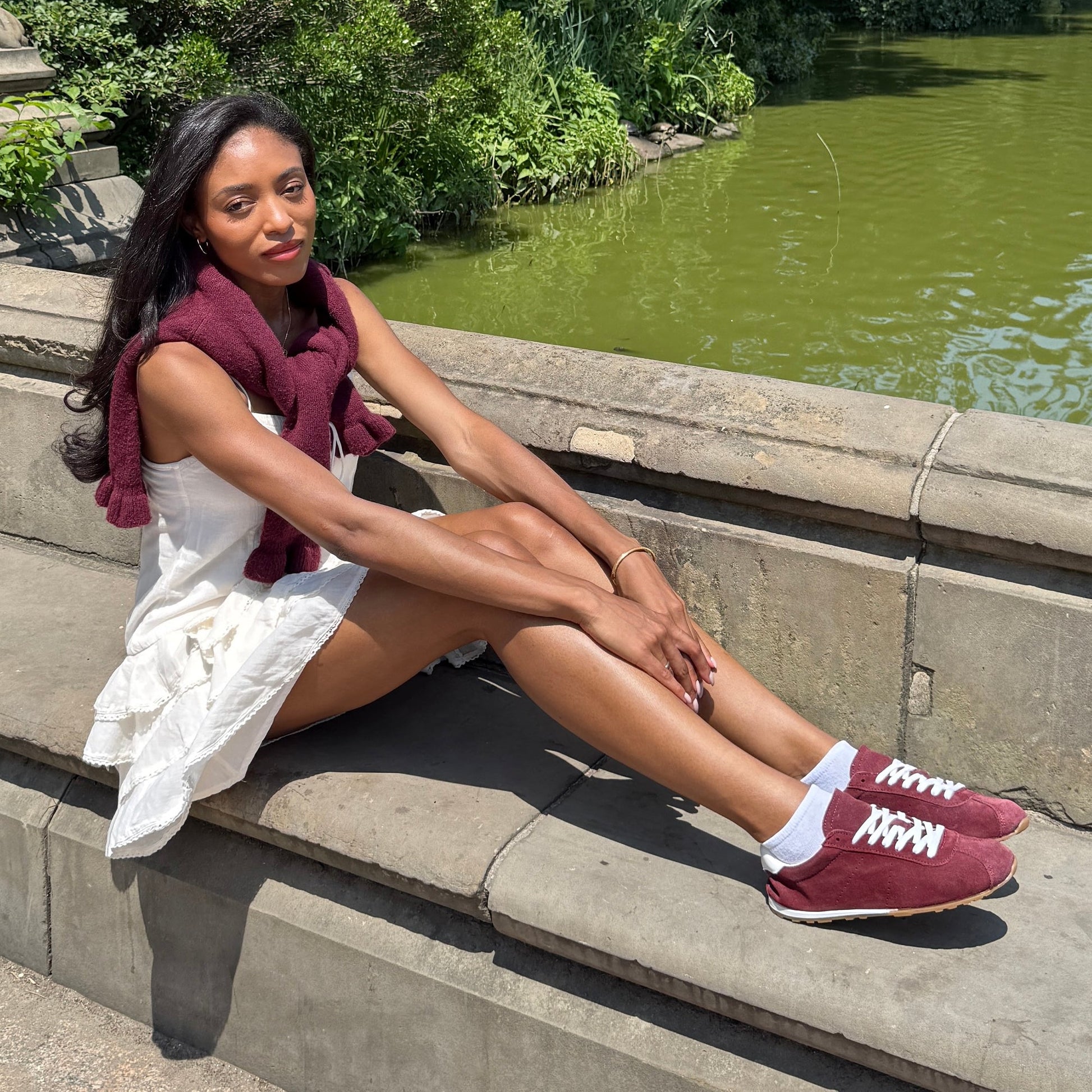 Serina Burgundy Suede Sneakers Dolce Vita On sale