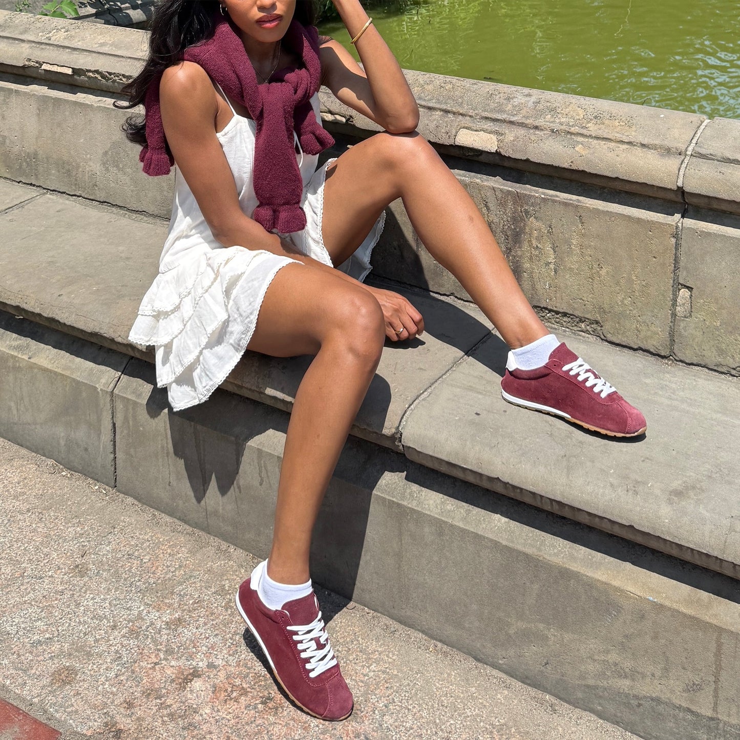 Serina Burgundy Suede Sneakers Dolce Vita On sale