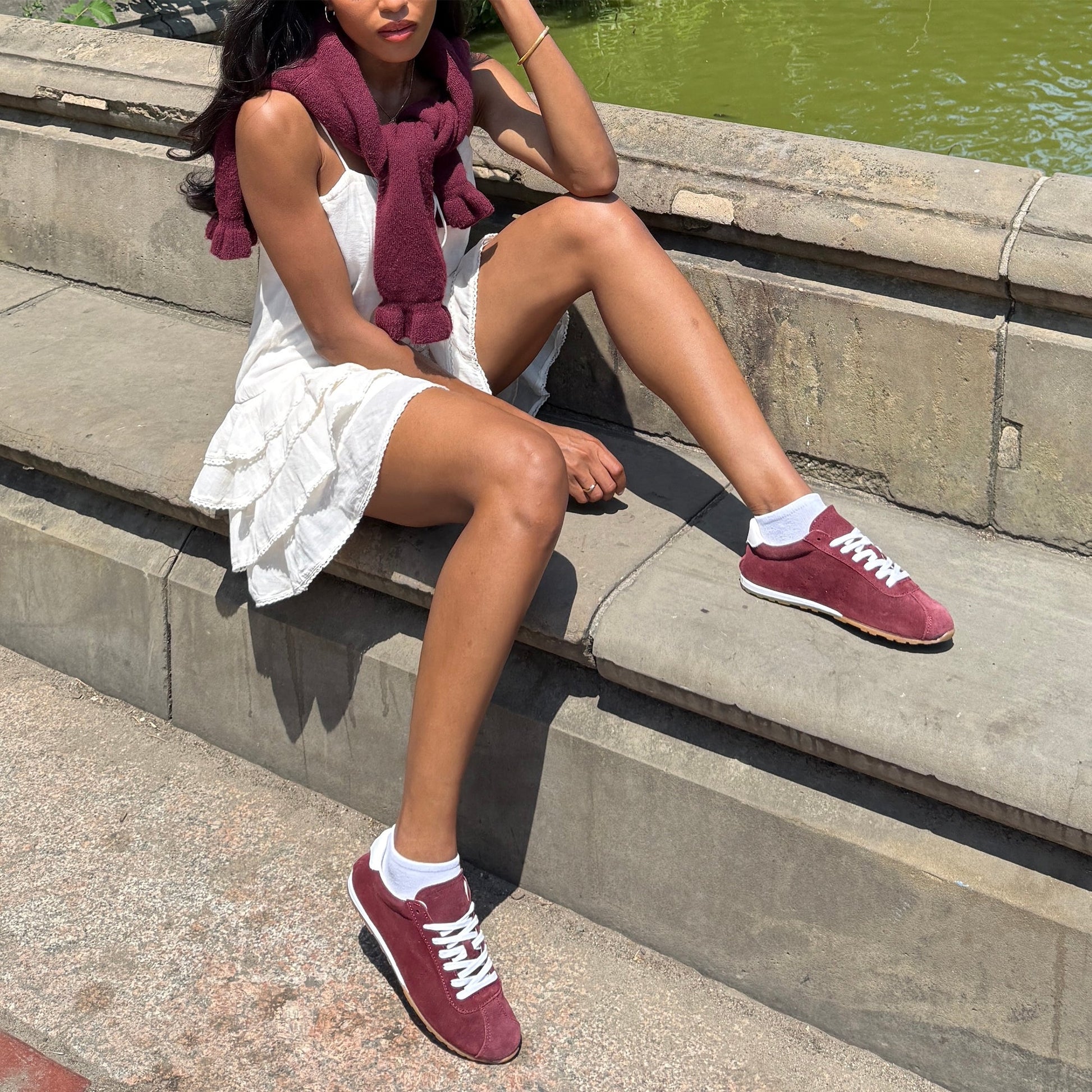 Serina Burgundy Suede Sneakers Dolce Vita On sale