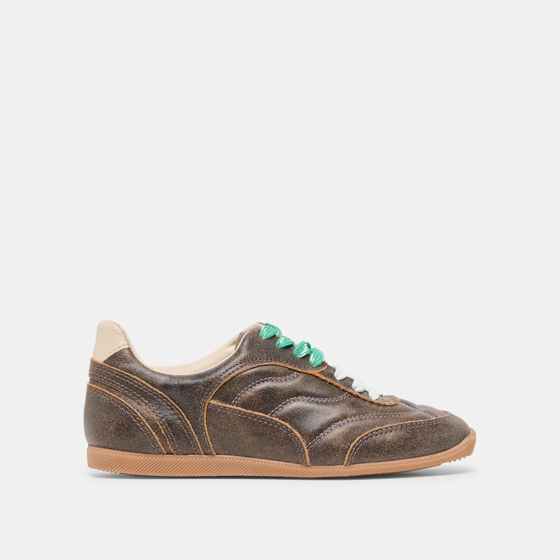 Laini Brown Distressed Leather Sneakers Dolce Vita us