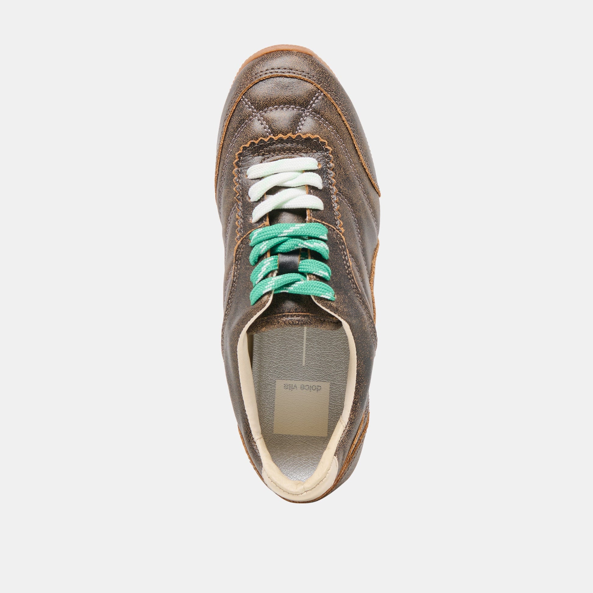 Laini Brown Distressed Leather Sneakers Dolce Vita us