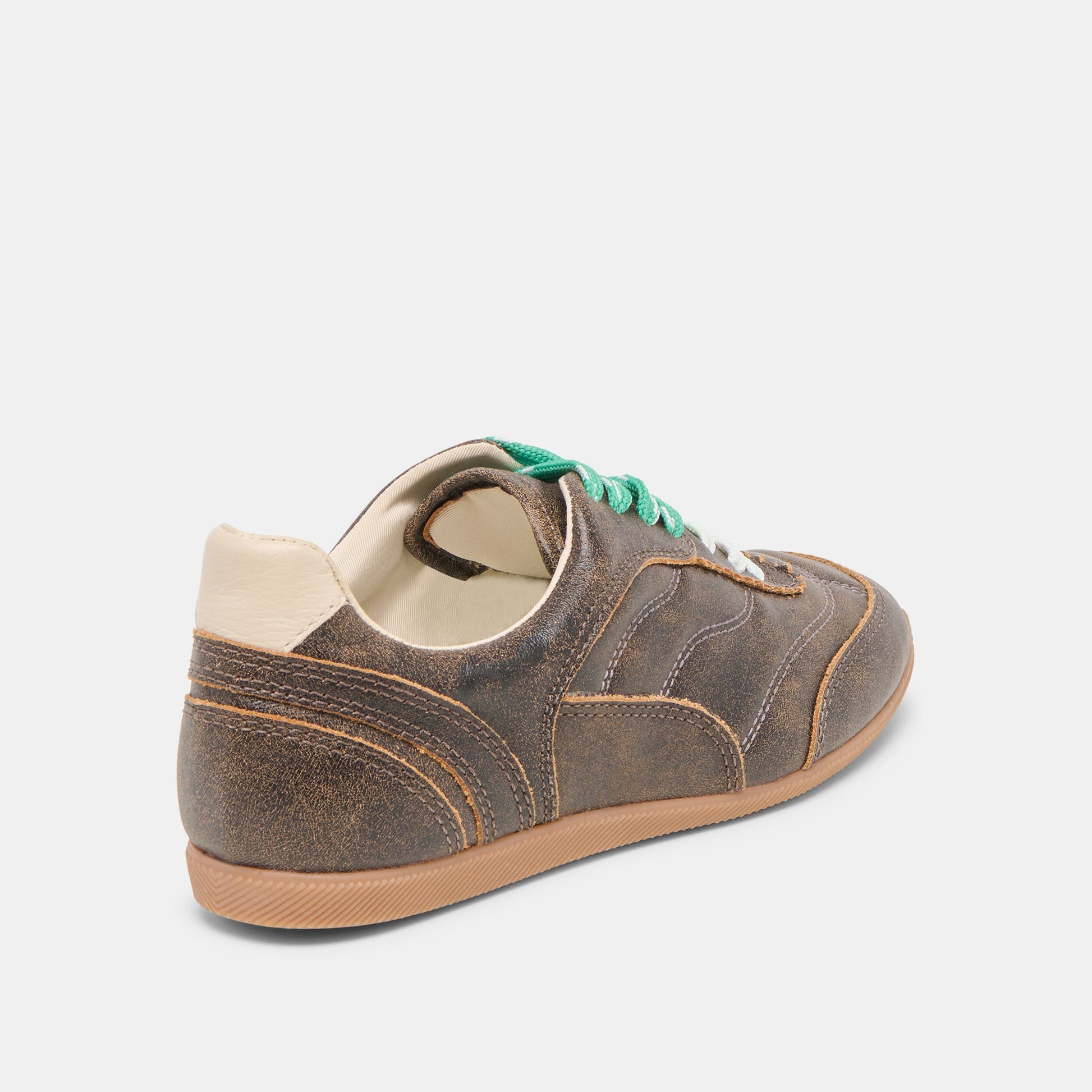 Laini Brown Distressed Leather Sneakers Dolce Vita us