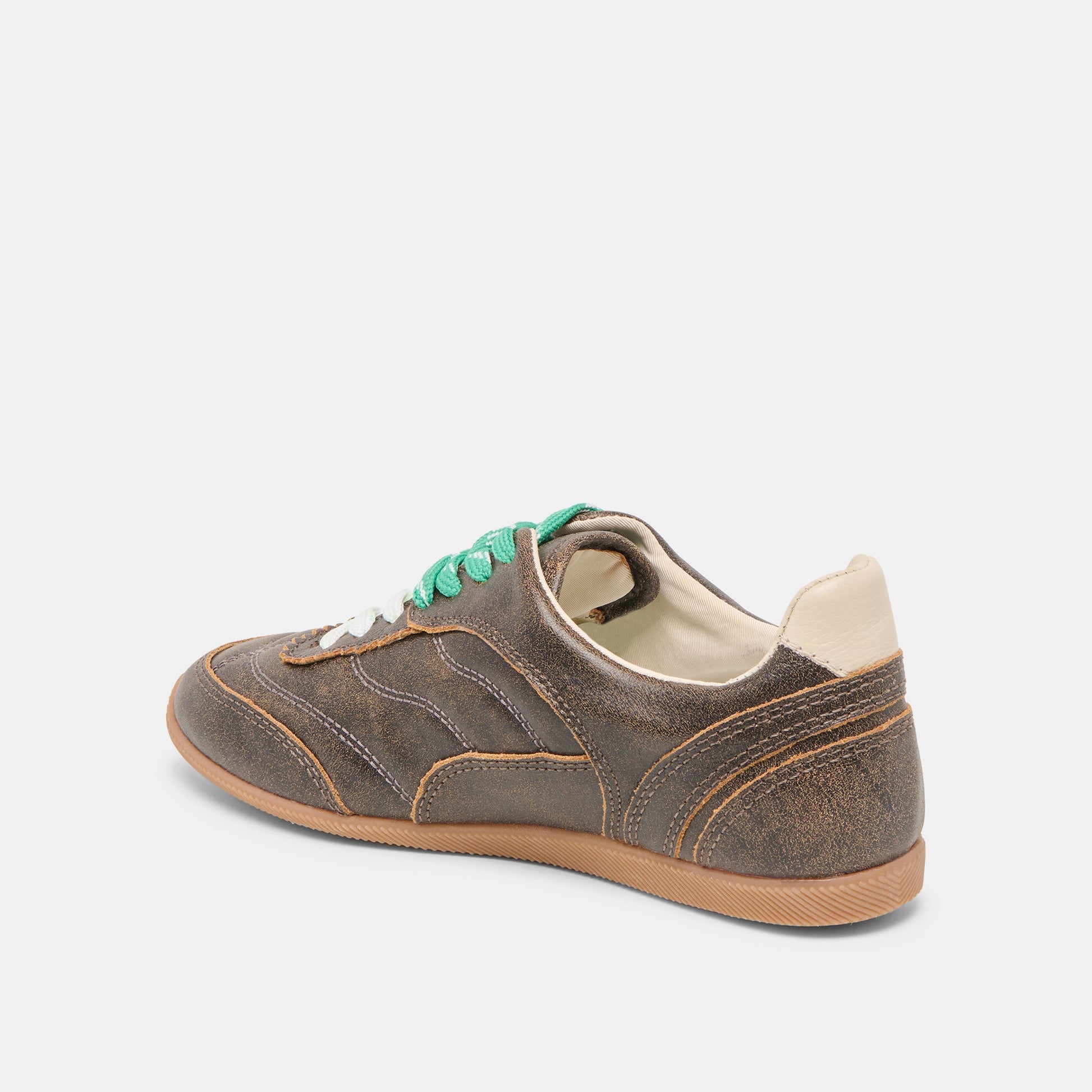 Laini Brown Distressed Leather Sneakers Dolce Vita us