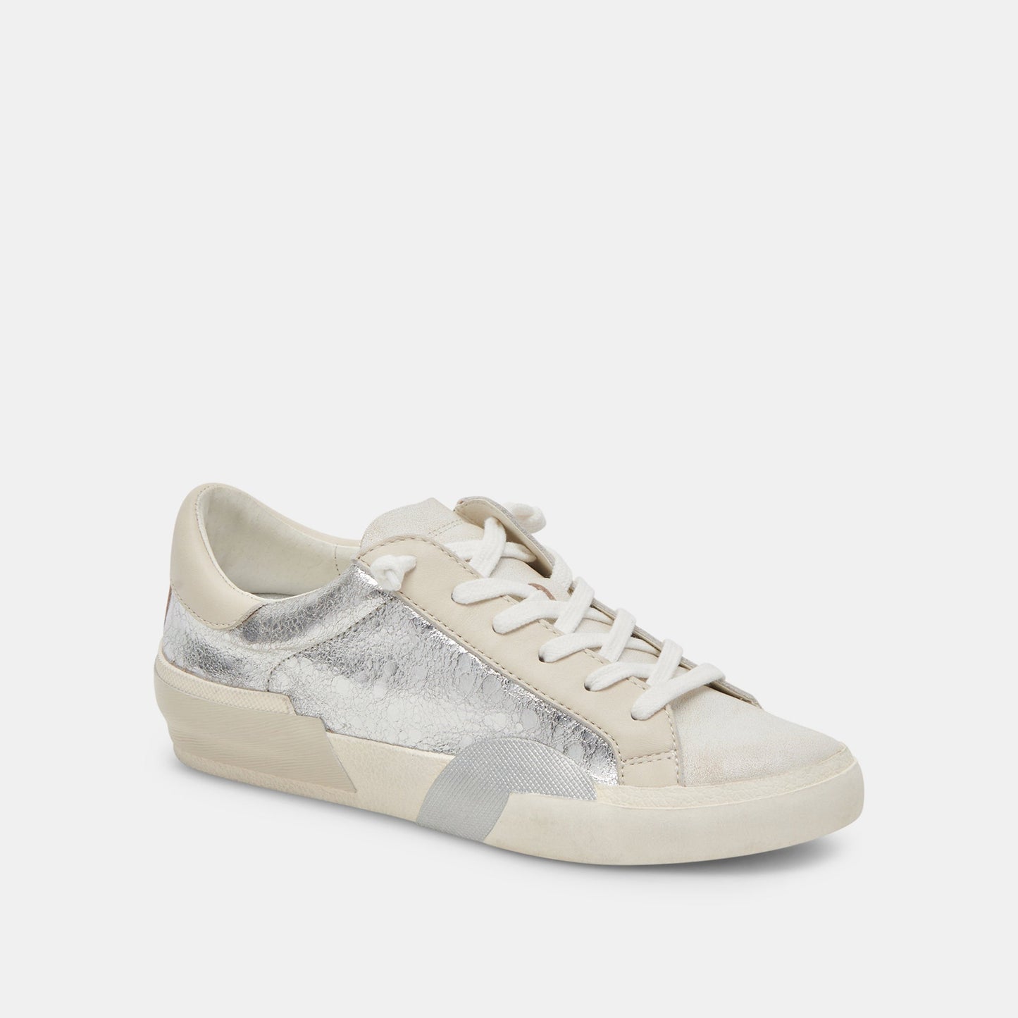 Zina Sneakers Chrome Distressed Leather | Chrome Leather Sneakers
 – Dolce Vita Dolce Vita Discount