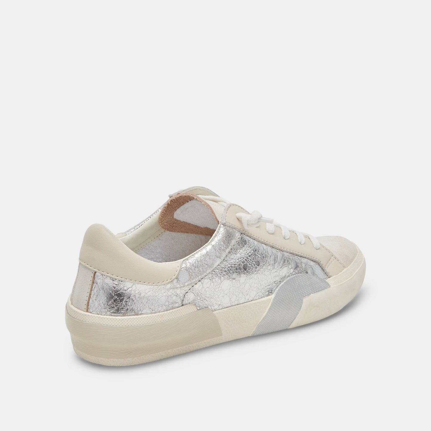 Zina Sneakers Chrome Distressed Leather | Chrome Leather Sneakers
 – Dolce Vita Dolce Vita Discount