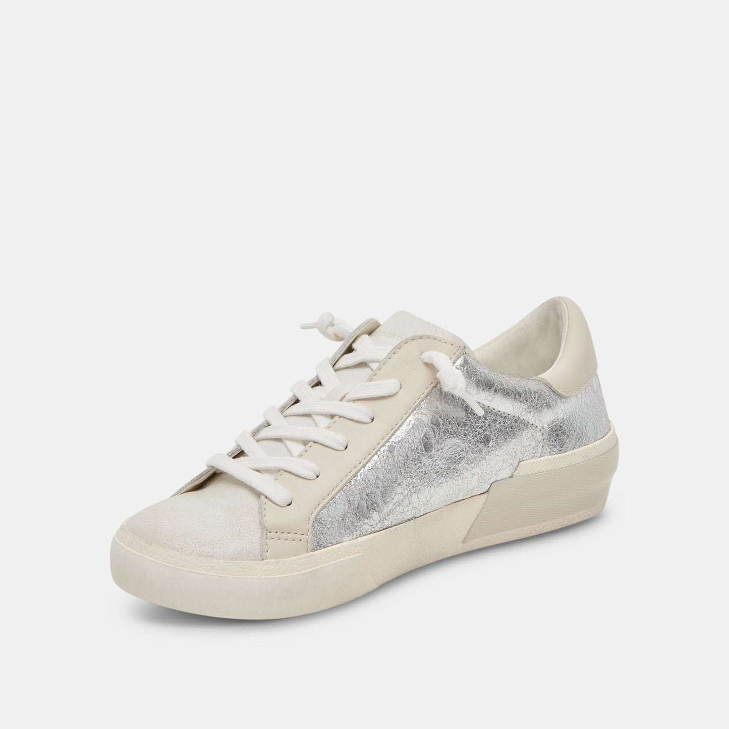 Zina Sneakers Chrome Distressed Leather | Chrome Leather Sneakers
 – Dolce Vita Dolce Vita Discount