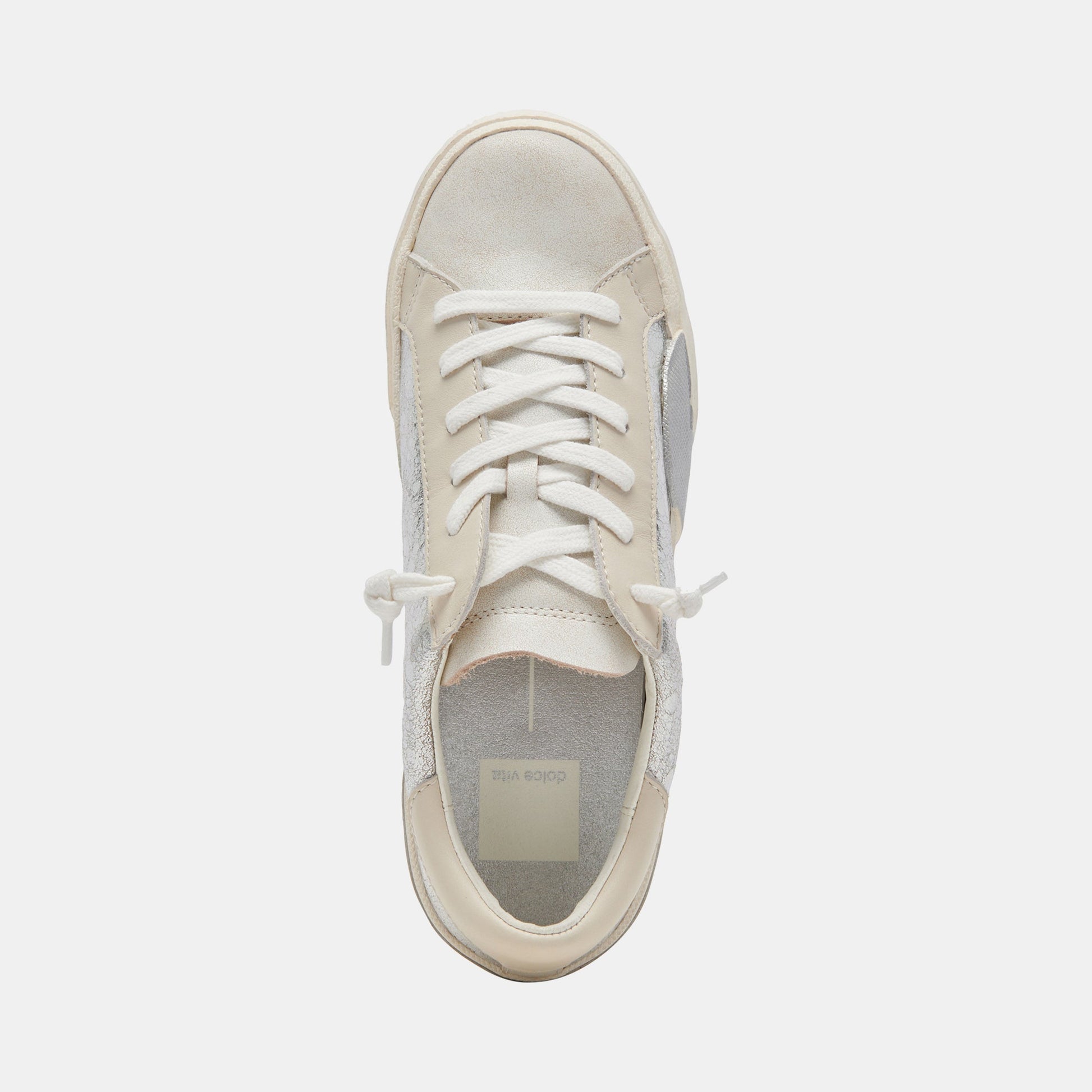 Zina Sneakers Chrome Distressed Leather | Chrome Leather Sneakers
 – Dolce Vita Dolce Vita Discount
