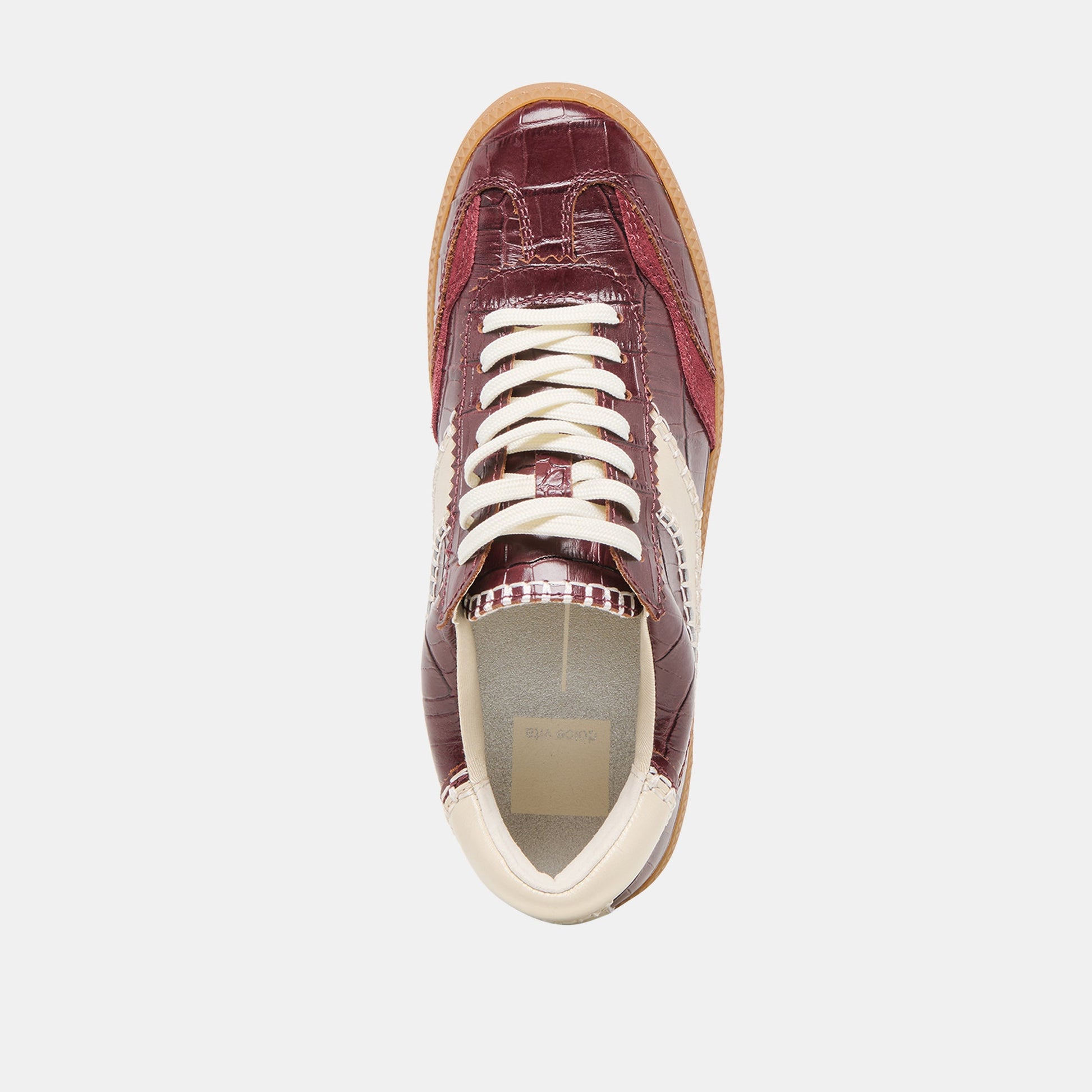 NOTICE STITCH SNEAKERS OXBLOOD CROCO EMBOSSED LEATHER
 – Dolce Vita Dolce Vita us