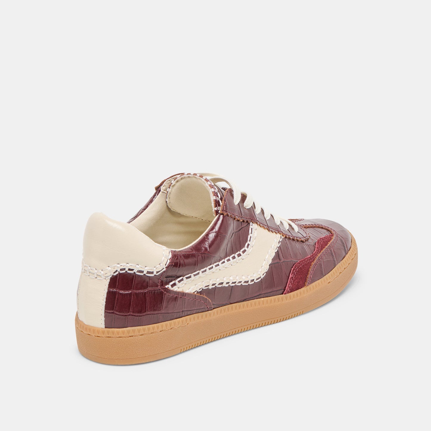 NOTICE STITCH SNEAKERS OXBLOOD CROCO EMBOSSED LEATHER
 – Dolce Vita Dolce Vita us