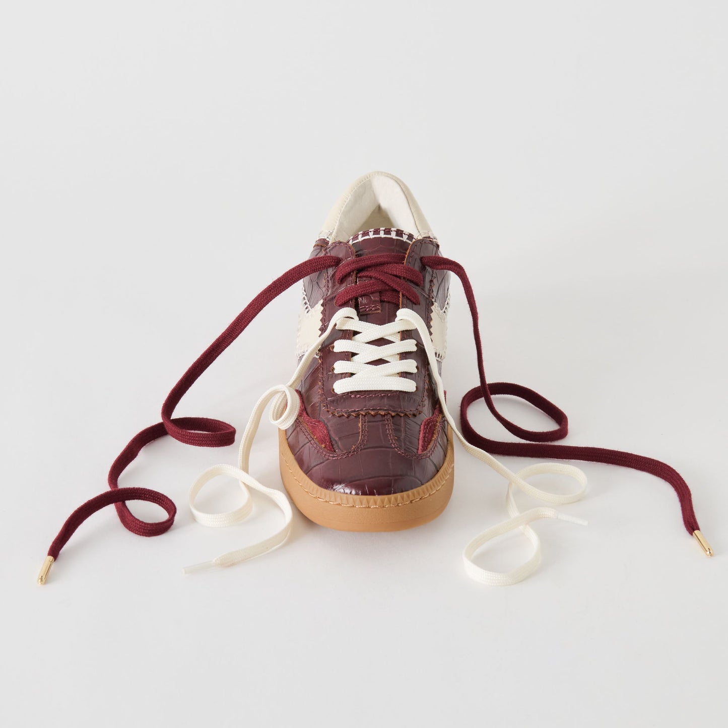 NOTICE STITCH SNEAKERS OXBLOOD CROCO EMBOSSED LEATHER
 – Dolce Vita Dolce Vita us