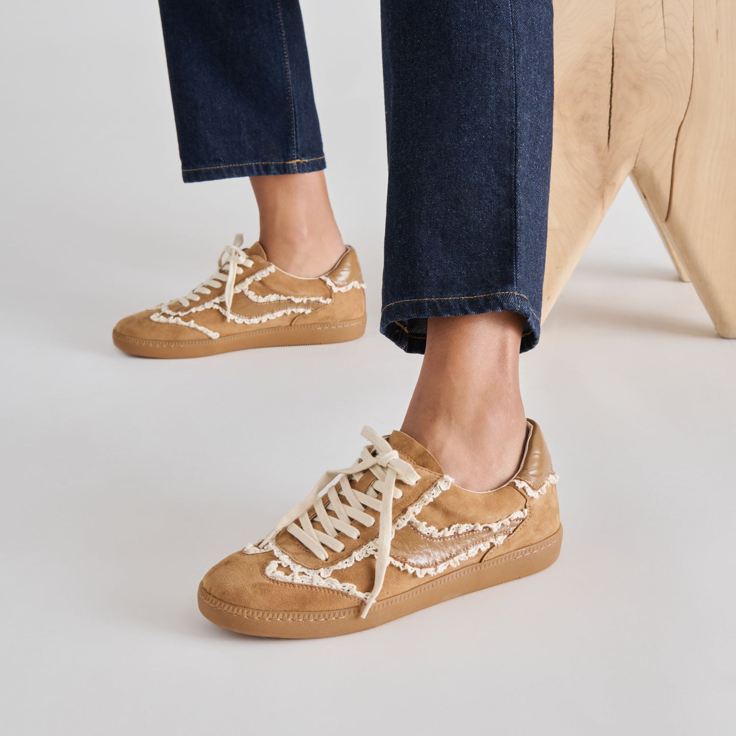 Notice Lace Lt Brown Suede Sneakers Dolce Vita Online