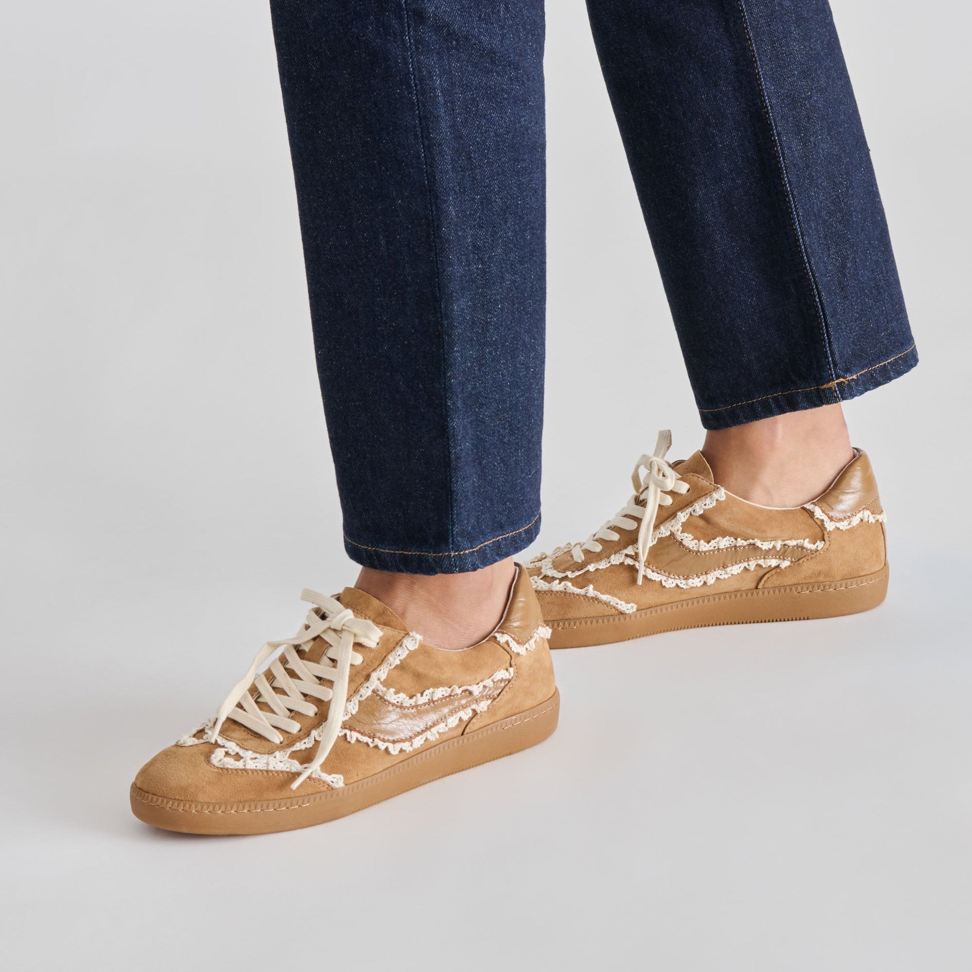 Notice Lace Lt Brown Suede Sneakers Dolce Vita Online