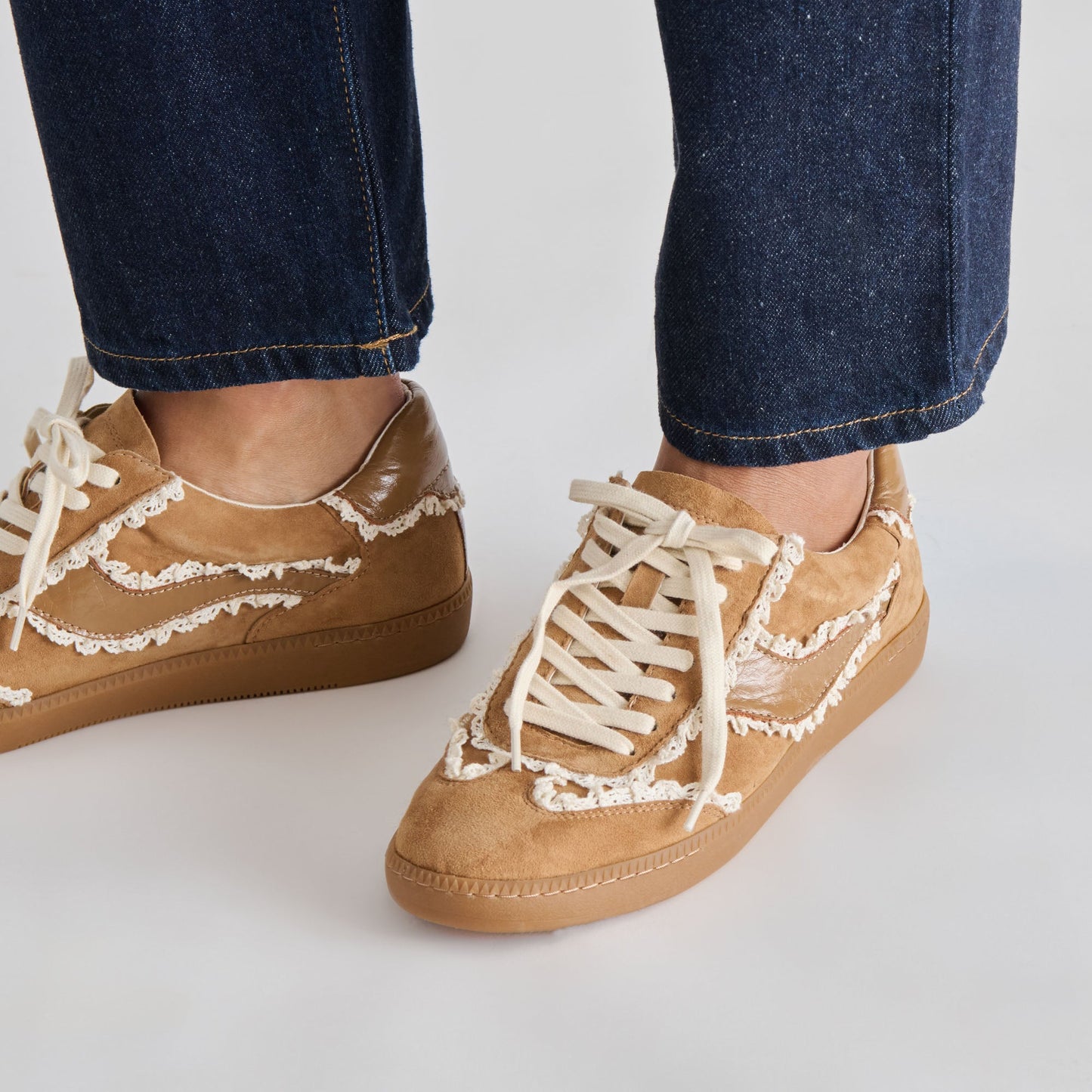 Notice Lace Lt Brown Suede Sneakers Dolce Vita Online