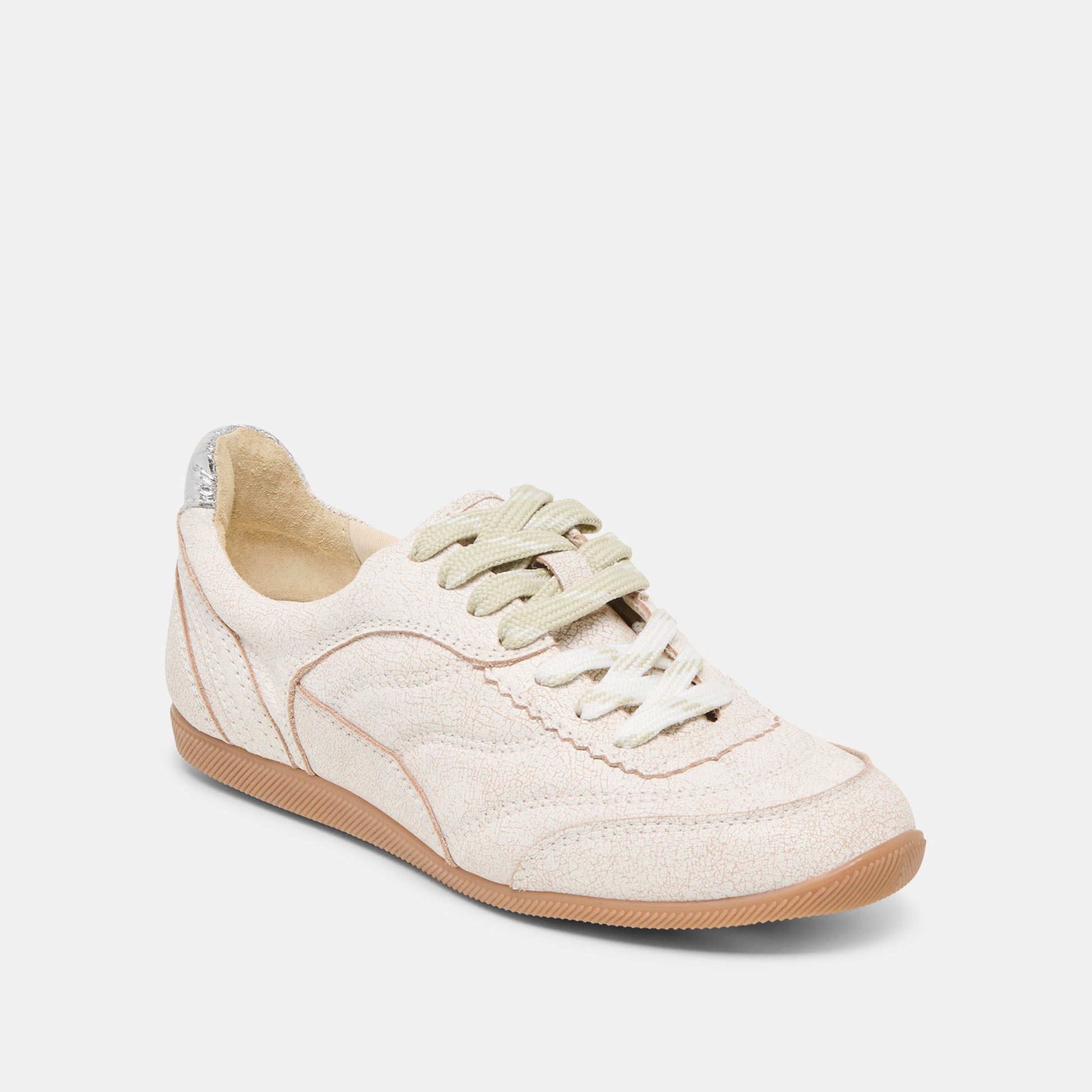 Laini Off White Crackled Leather Sneakers Dolce Vita Outlet