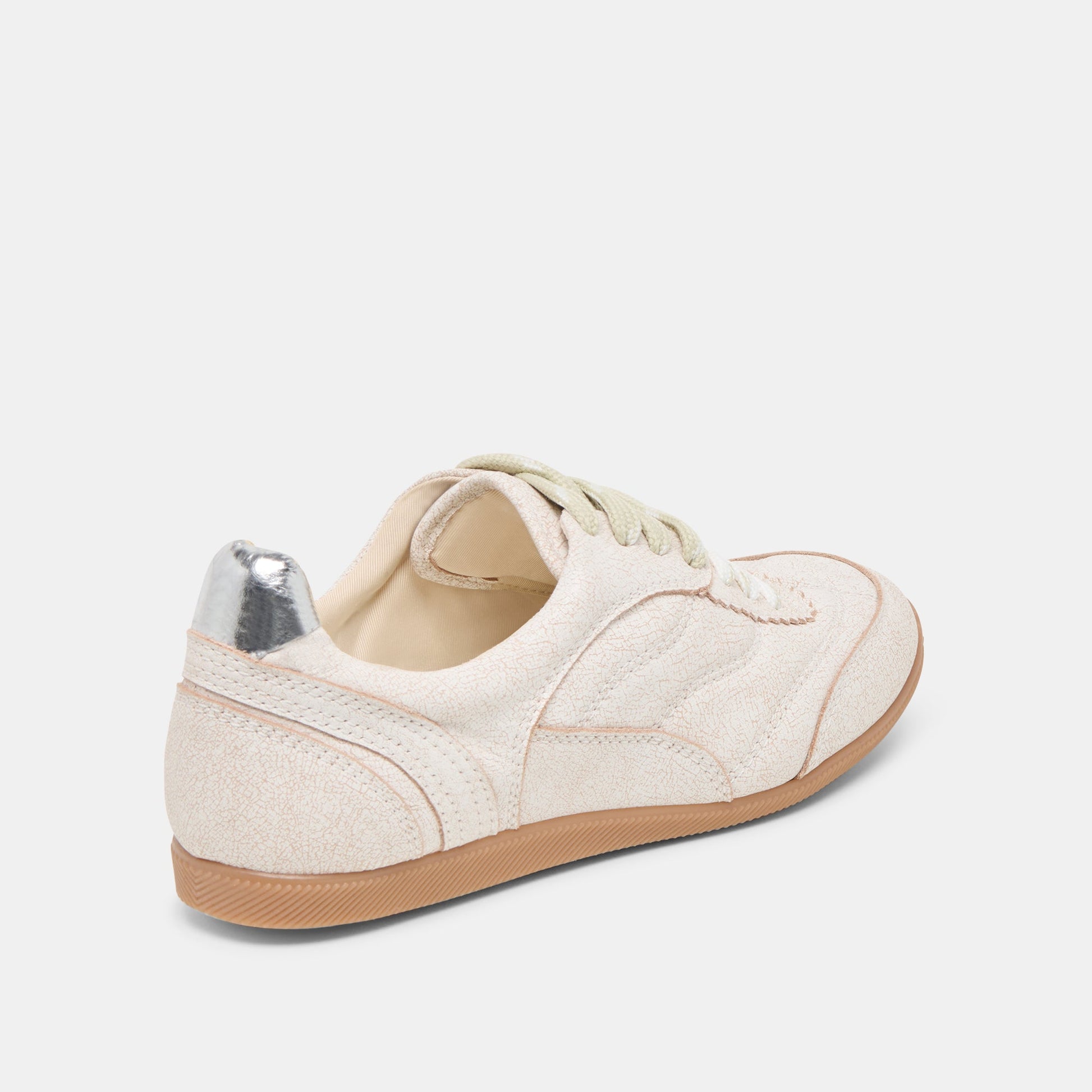 Laini Off White Crackled Leather Sneakers Dolce Vita Outlet