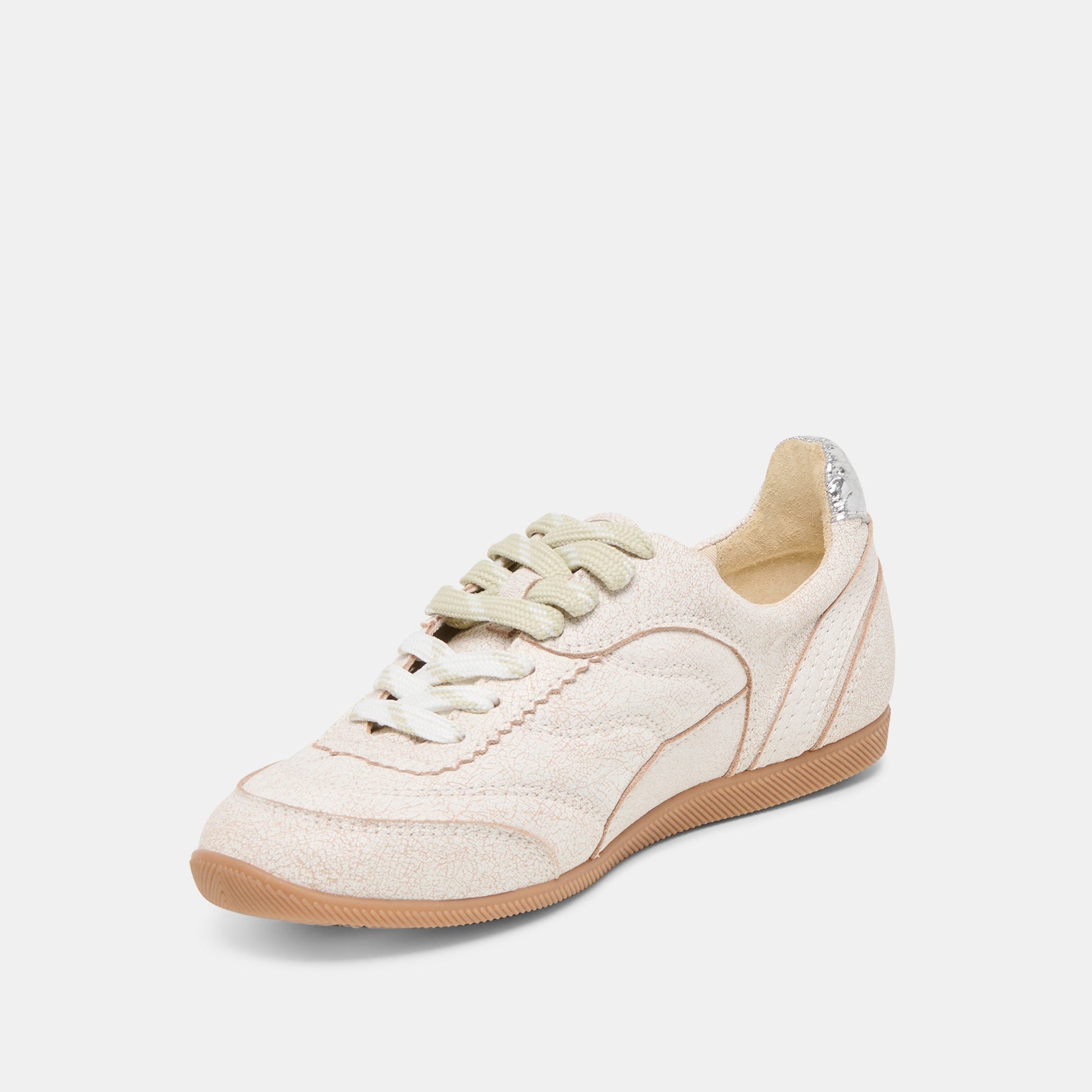 Laini Off White Crackled Leather Sneakers Dolce Vita Outlet