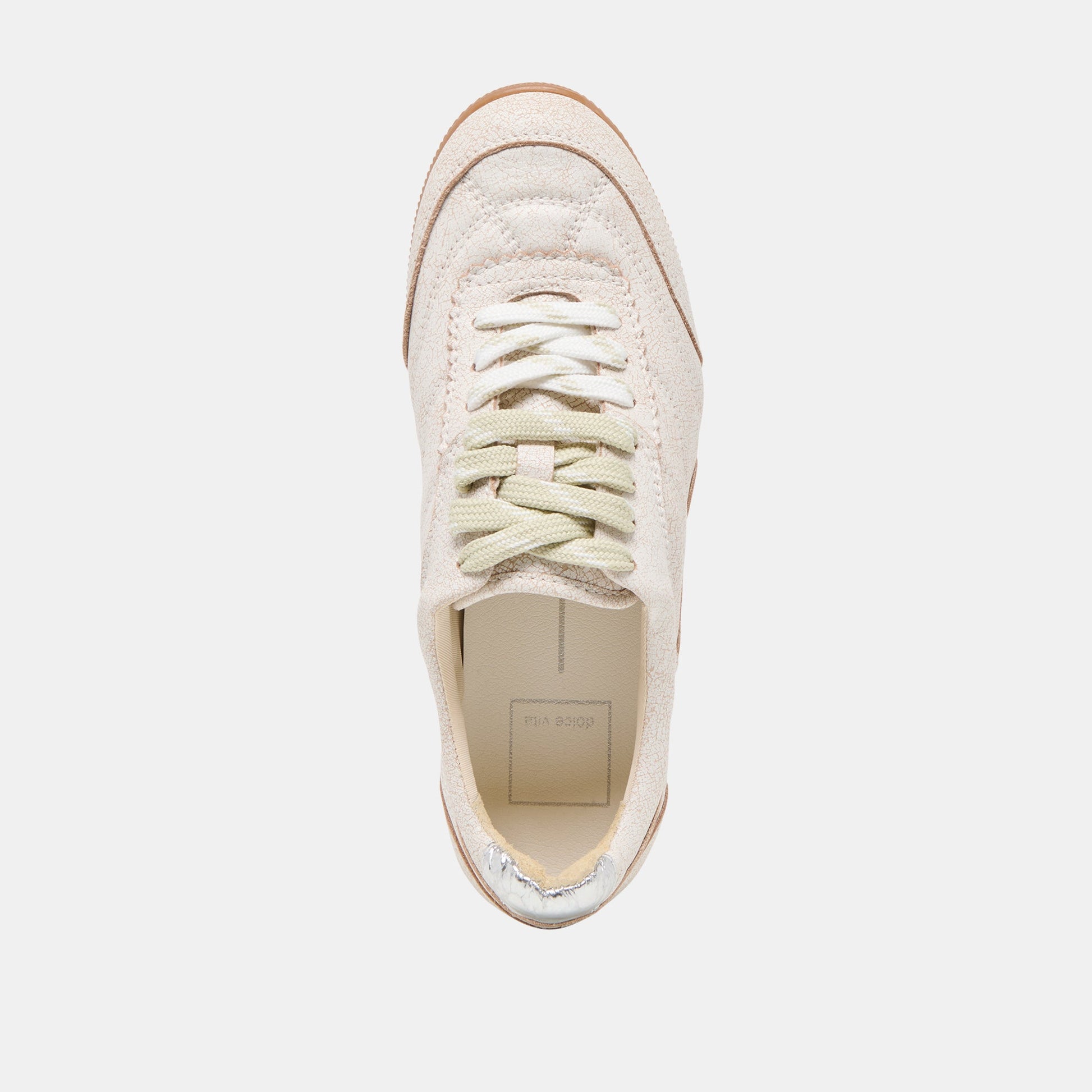 Laini Off White Crackled Leather Sneakers Dolce Vita Outlet