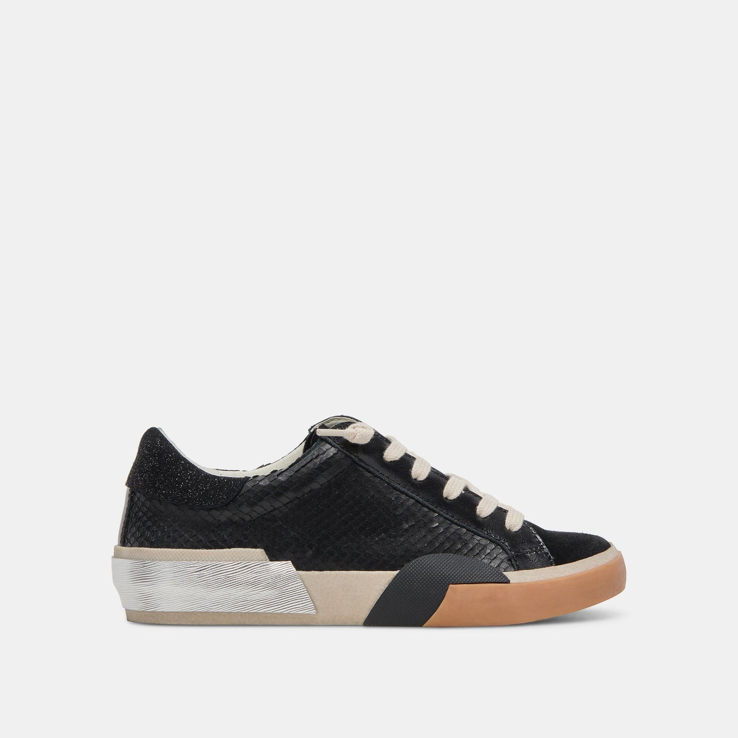 Zina Sneakers Onyx Embossed Leather | Women's Sneakers
 – Dolce Vita Dolce Vita On sale