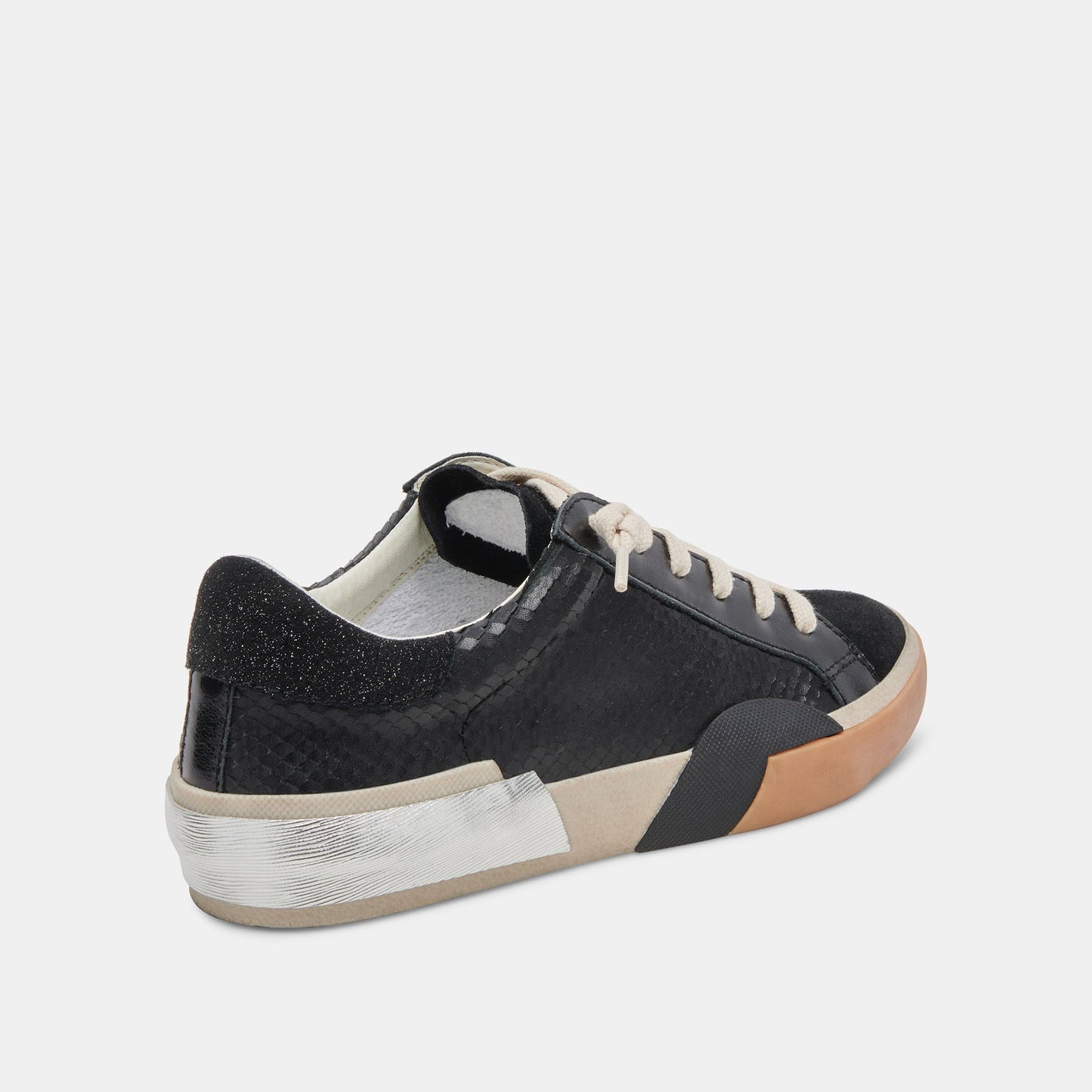 Zina Sneakers Onyx Embossed Leather | Women's Sneakers
 – Dolce Vita Dolce Vita On sale