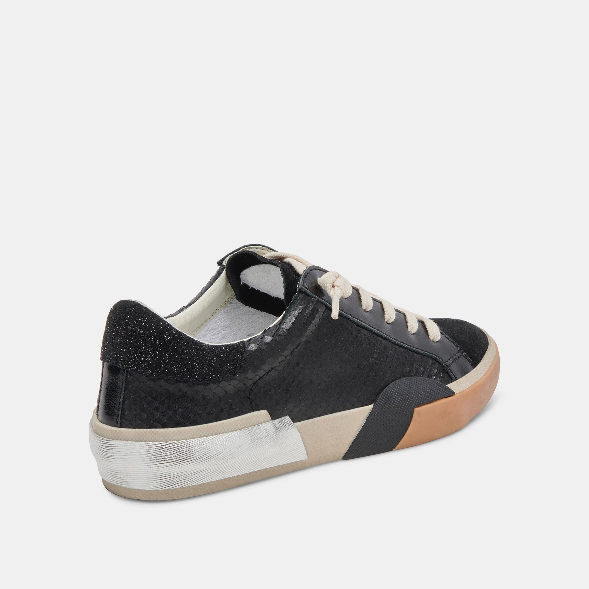 Zina Sneakers Onyx Embossed Leather | Women's Sneakers
 – Dolce Vita Dolce Vita On sale