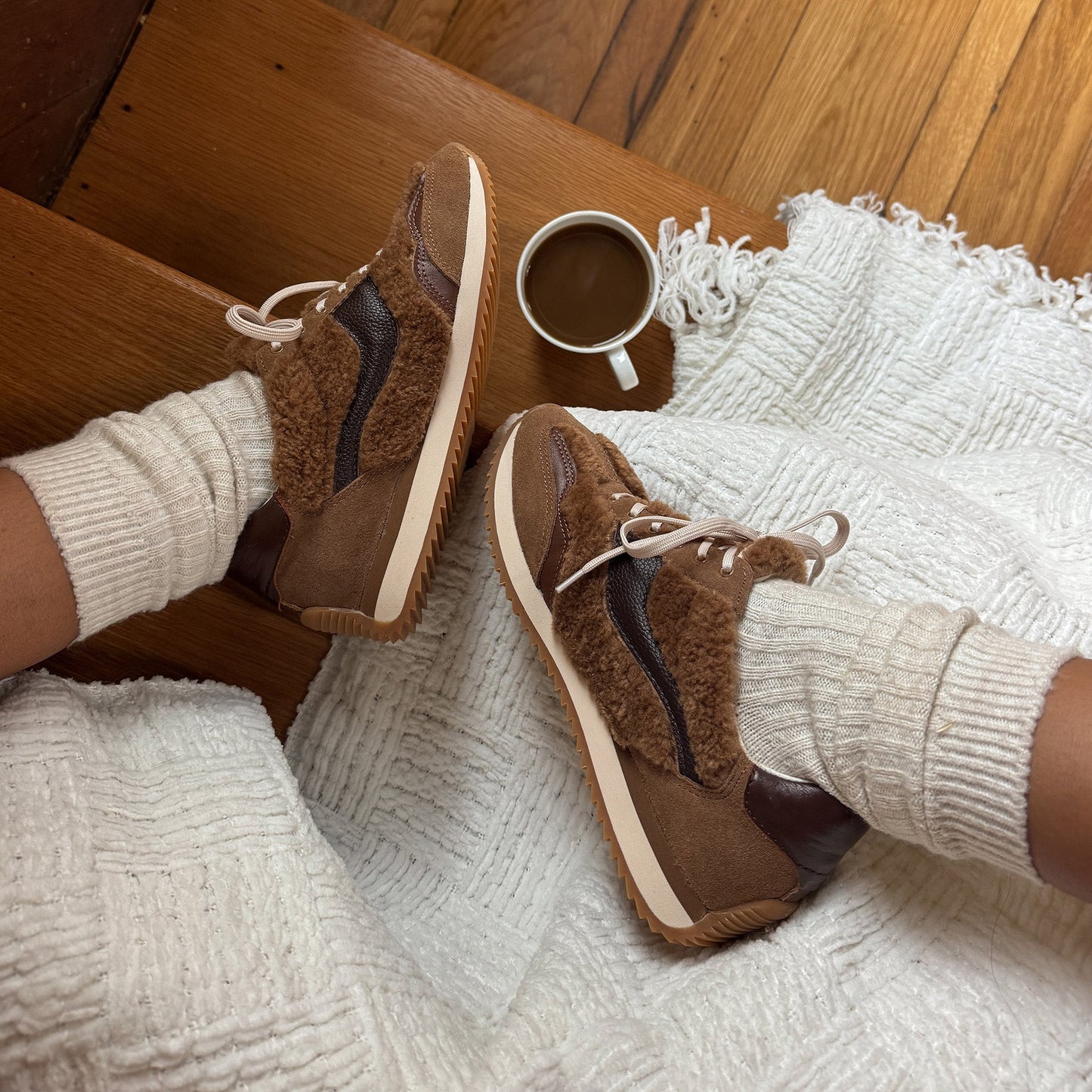 B.NTCD Plush Brown Plush Sneakers Dolce Vita us