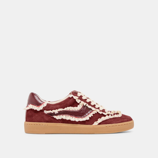 Notice Lace Oxblood Suede Sneakers Dolce Vita Online