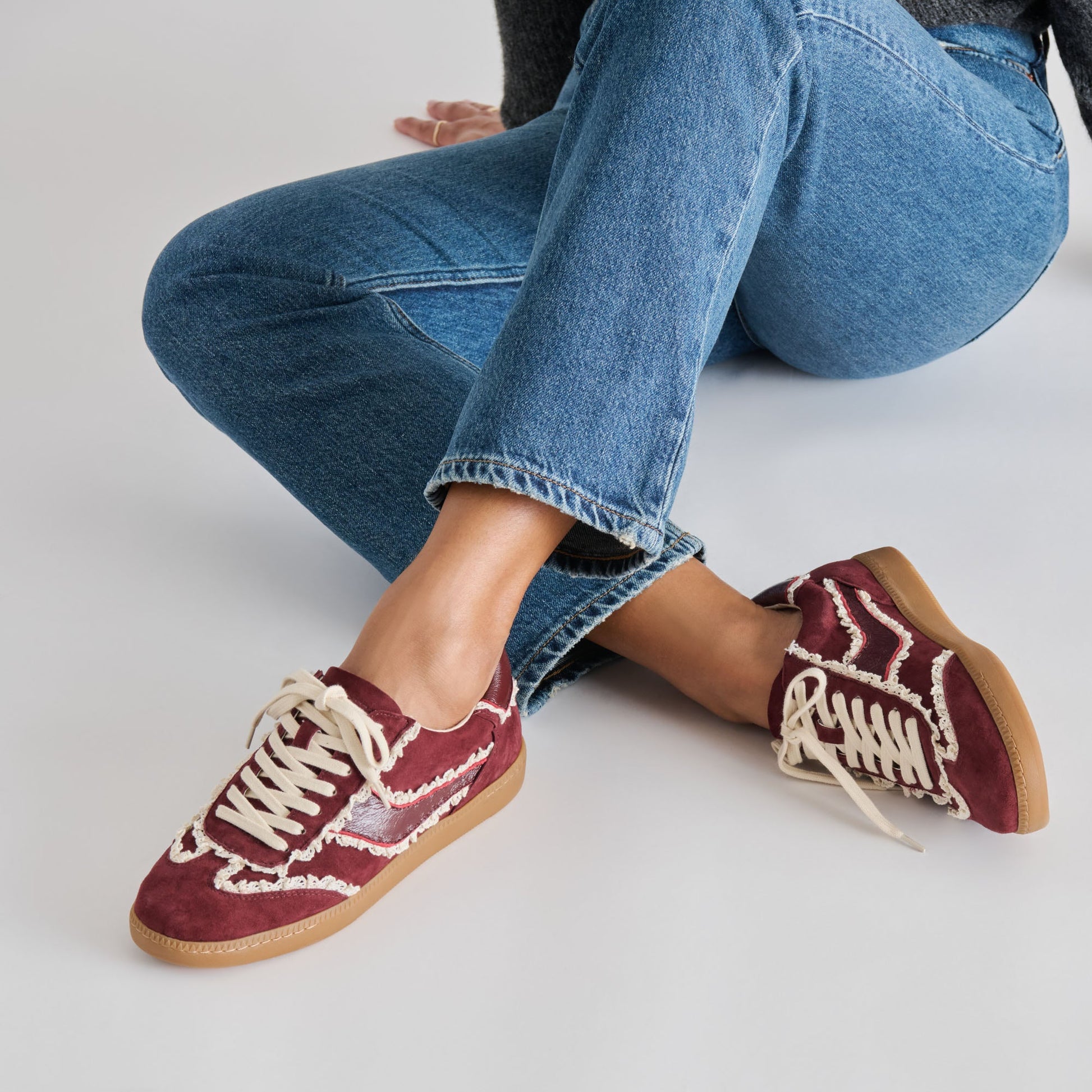 Notice Lace Oxblood Suede Sneakers Dolce Vita Online