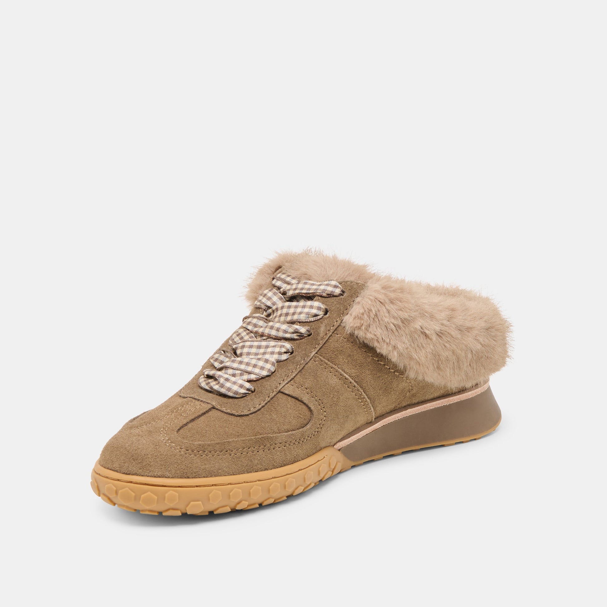 Izzey Plush Olive Suede Sneakers Dolce Vita On sale