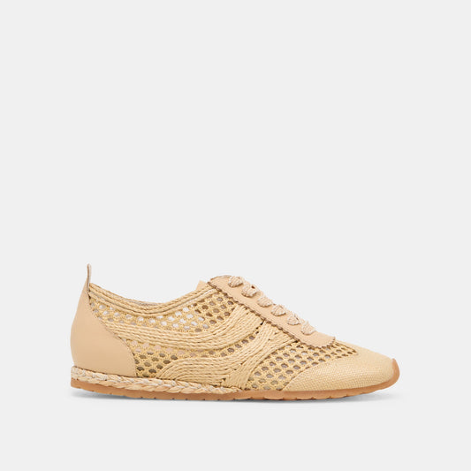 Dream Lt Natural Woven Raffia Sneakers Dolce Vita us