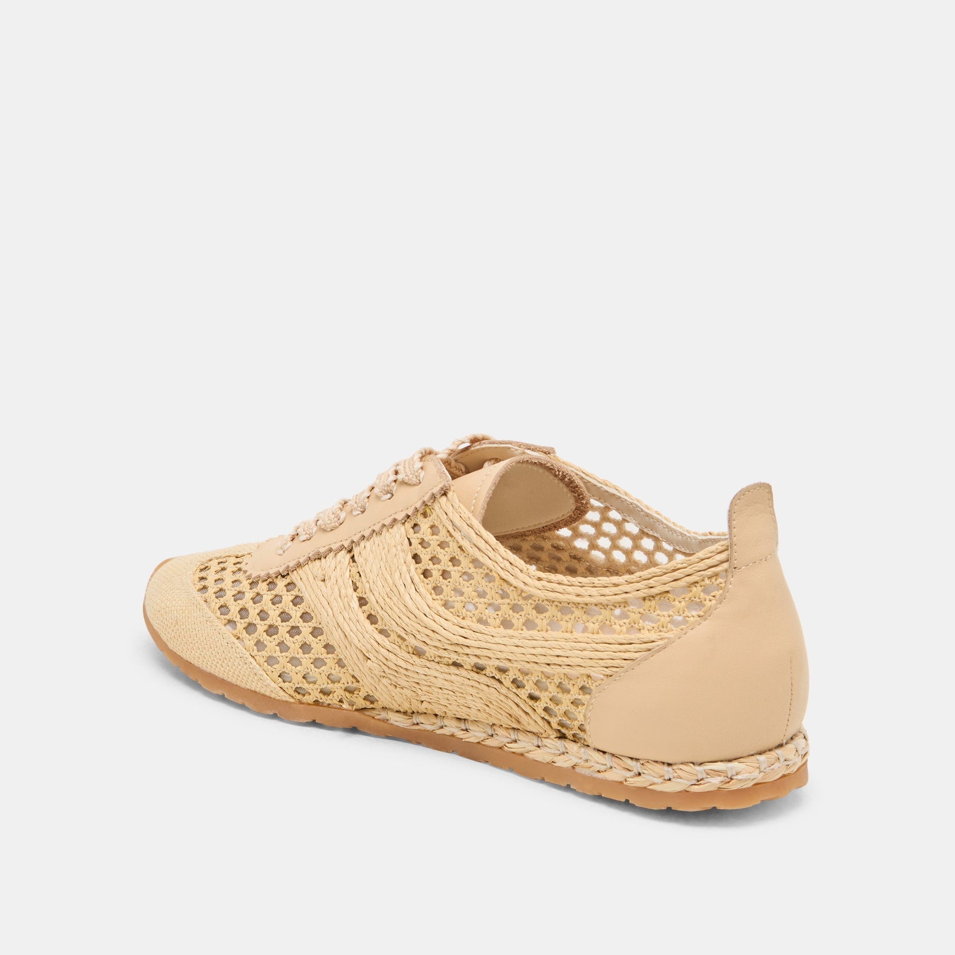 Dream Lt Natural Woven Raffia Sneakers Dolce Vita us