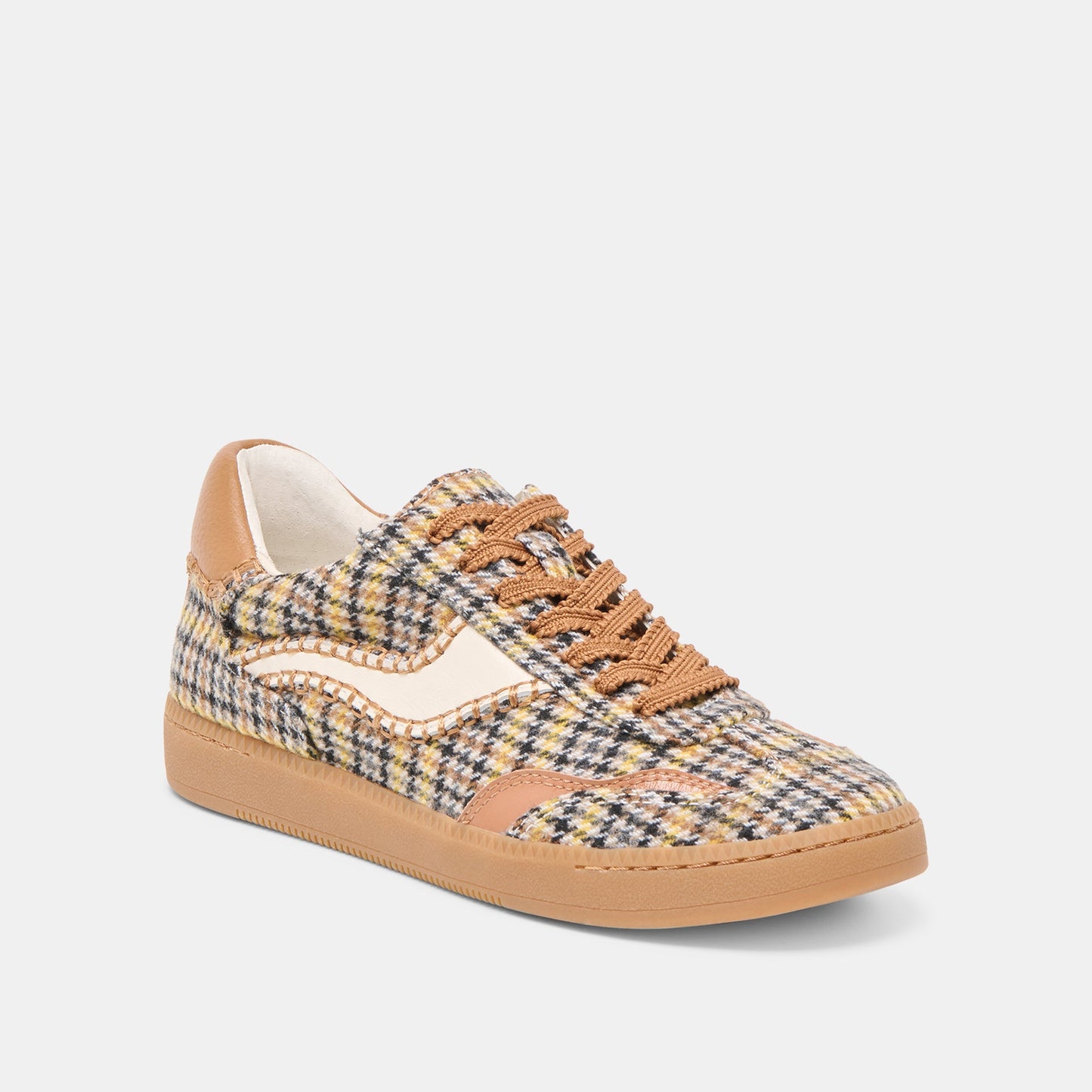 Notice Stitch Yellow Plaid Tweed Sneakers Dolce Vita New