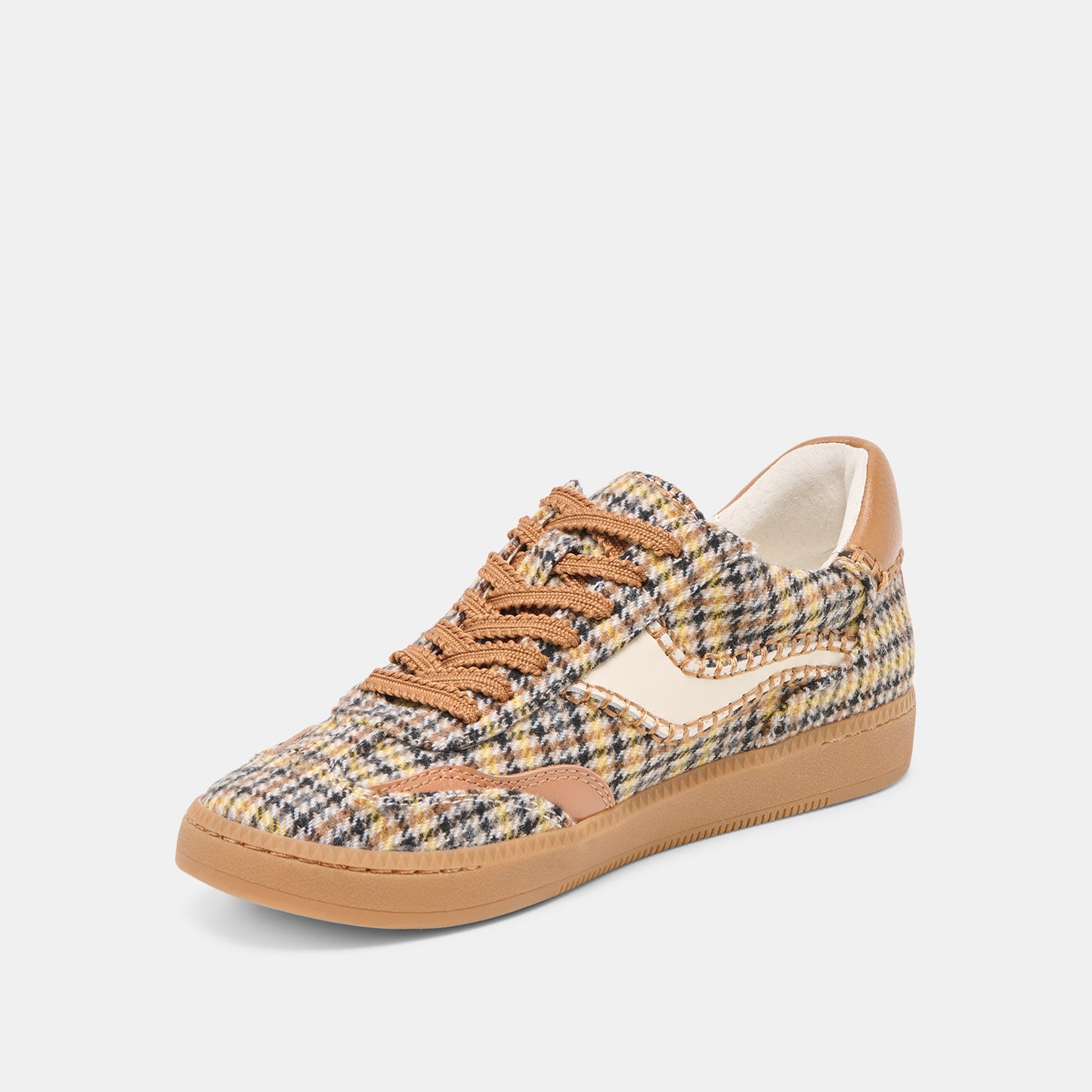 Notice Stitch Yellow Plaid Tweed Sneakers Dolce Vita New