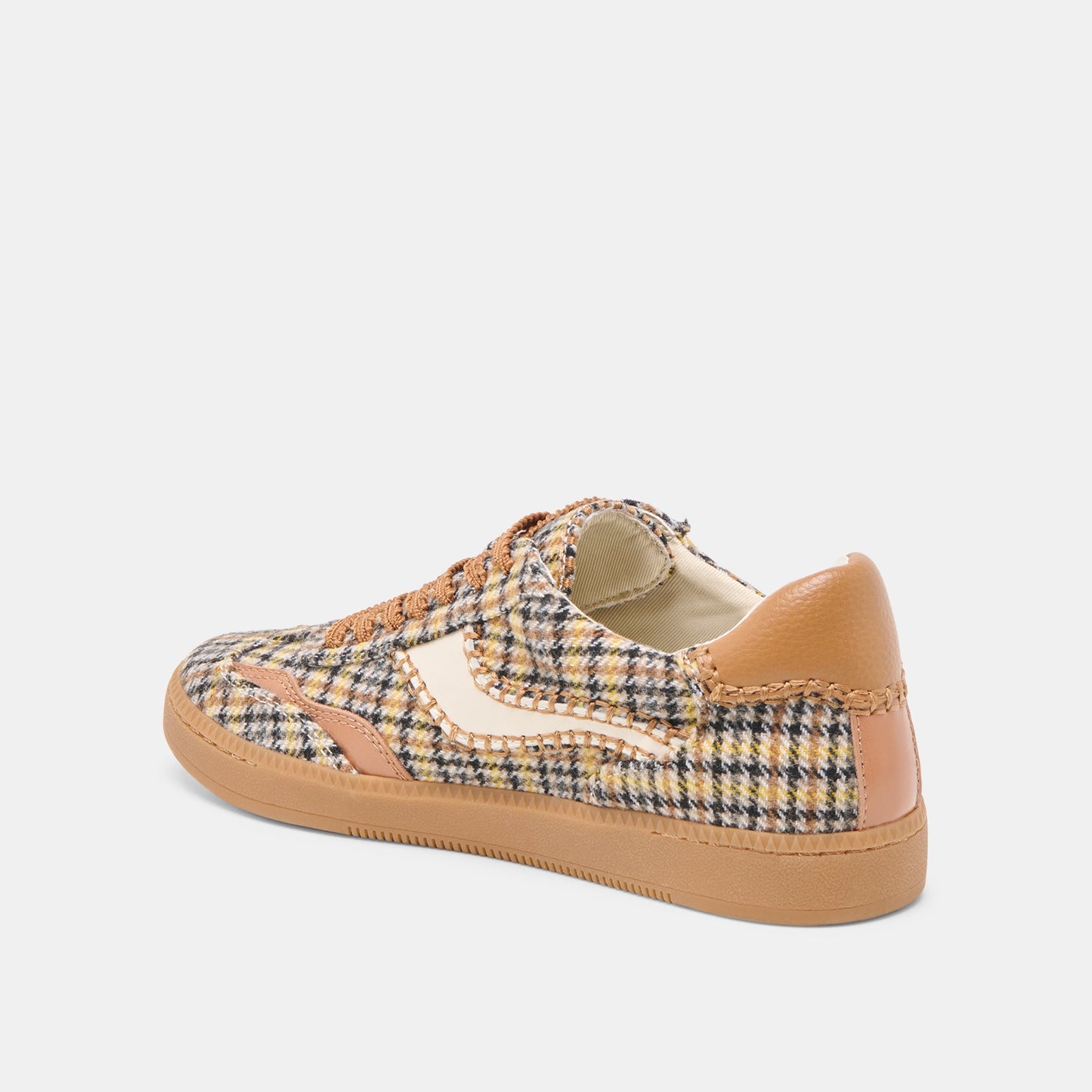 Notice Stitch Yellow Plaid Tweed Sneakers Dolce Vita New