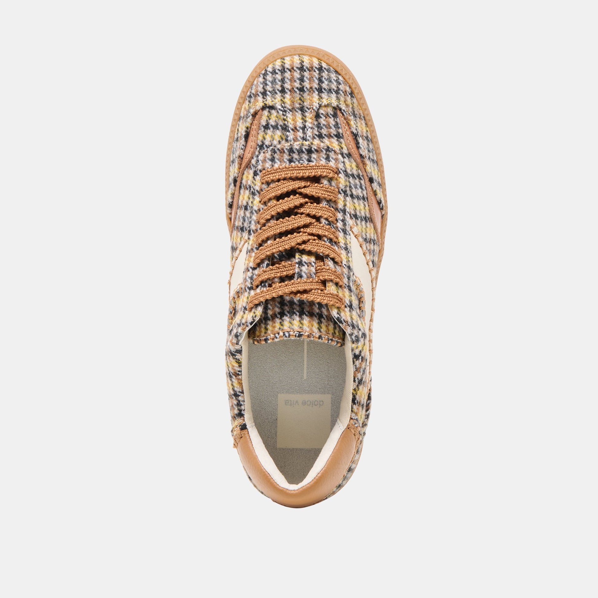 Notice Stitch Yellow Plaid Tweed Sneakers Dolce Vita New