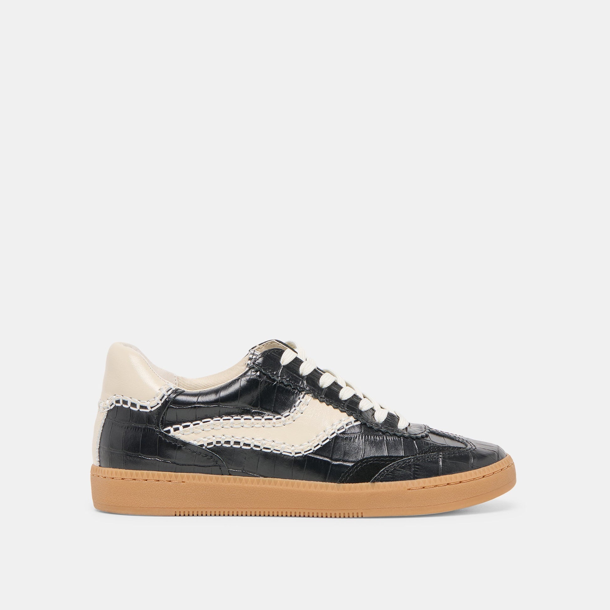 NOTICE STITCH SNEAKERS NOIR CROCO EMBOSSED LEATHER
 – Dolce Vita Dolce Vita Sale