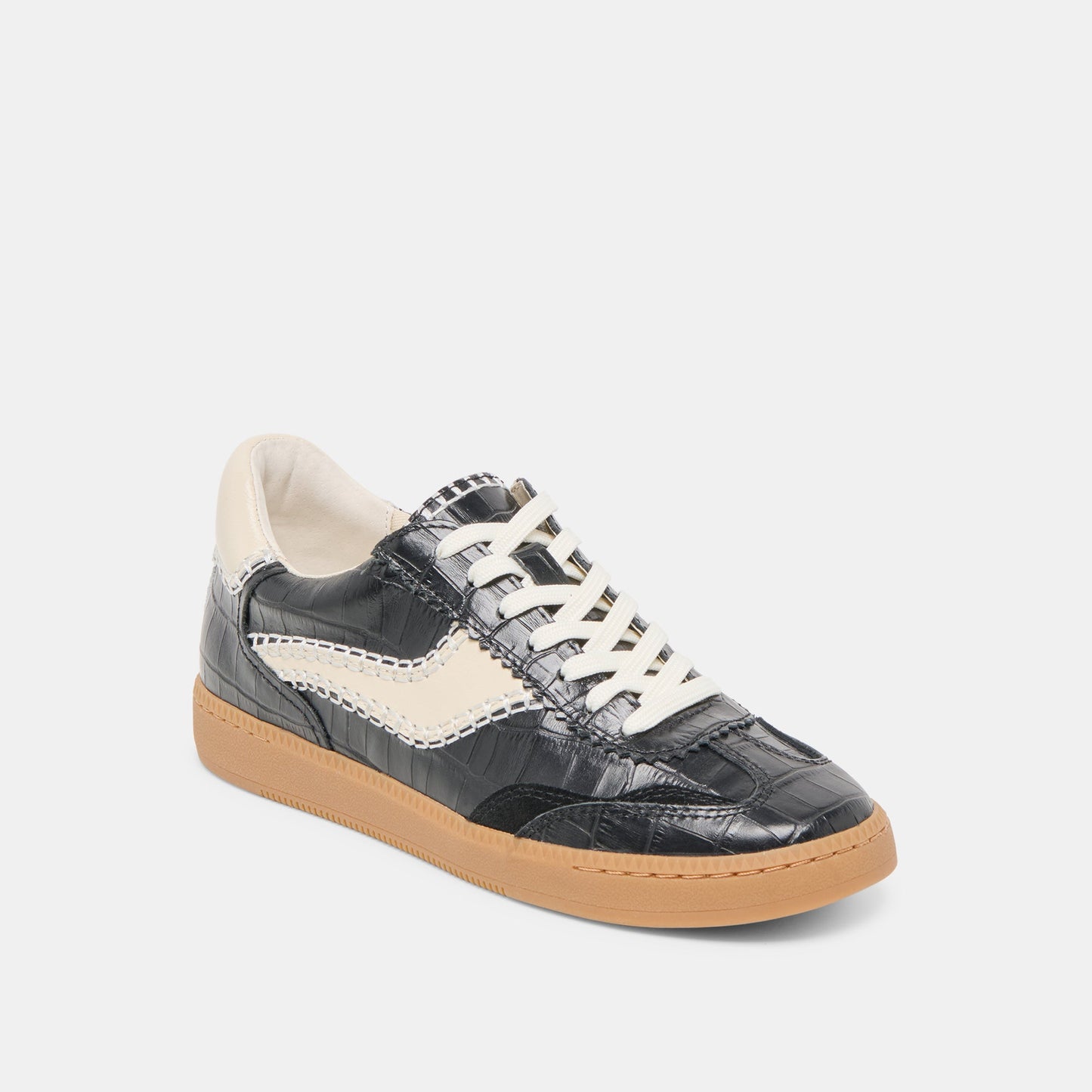 NOTICE STITCH SNEAKERS NOIR CROCO EMBOSSED LEATHER
 – Dolce Vita Dolce Vita Sale