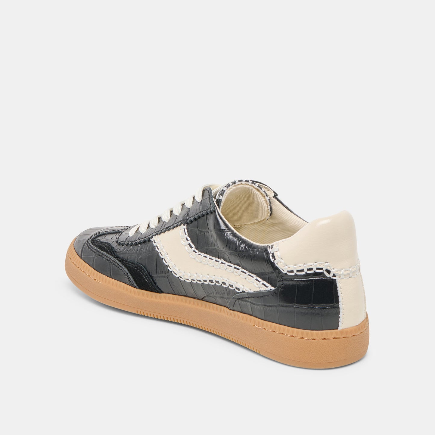 NOTICE STITCH SNEAKERS NOIR CROCO EMBOSSED LEATHER
 – Dolce Vita Dolce Vita Sale