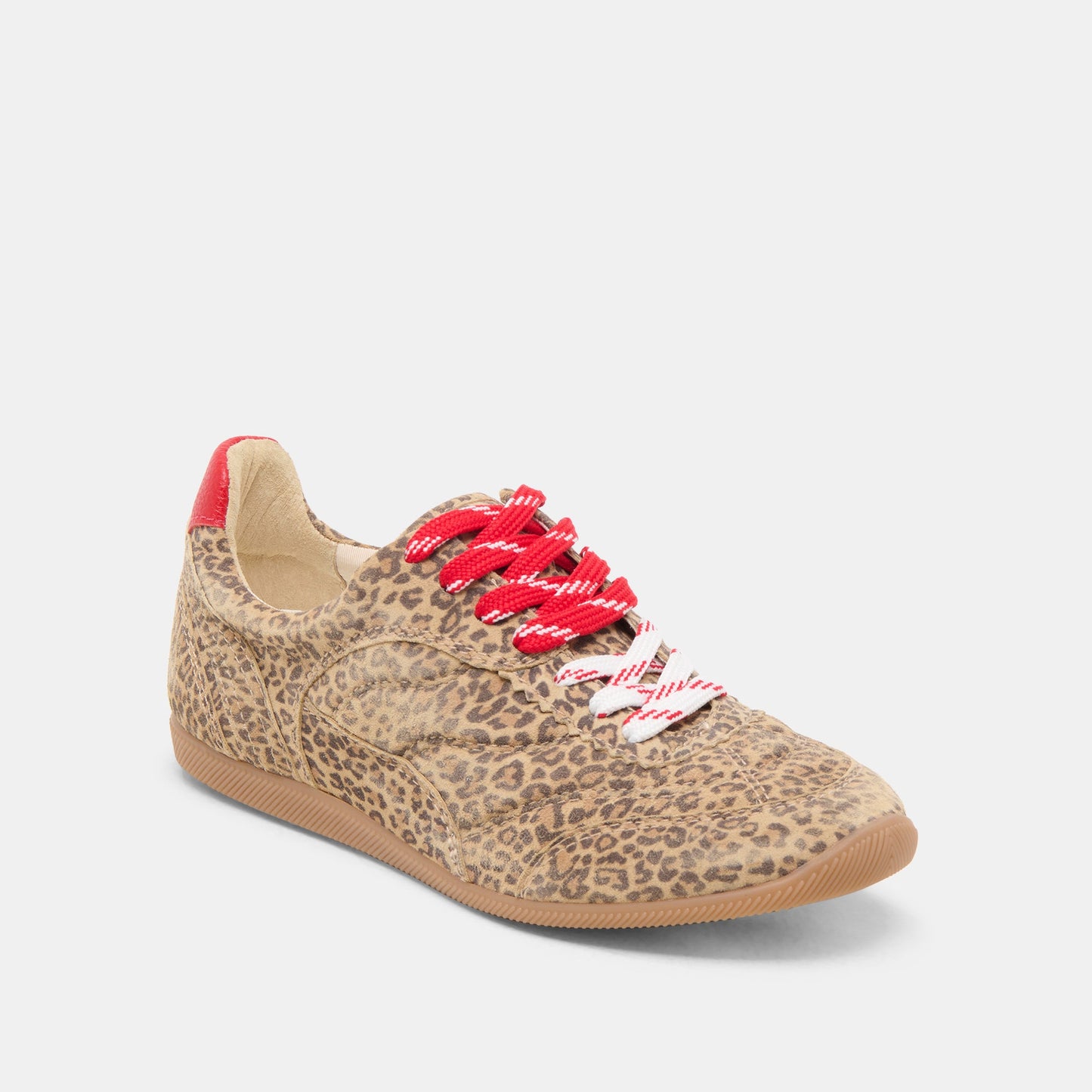Laini Tan Leopard Printed Suede Sneakers Dolce Vita For sale