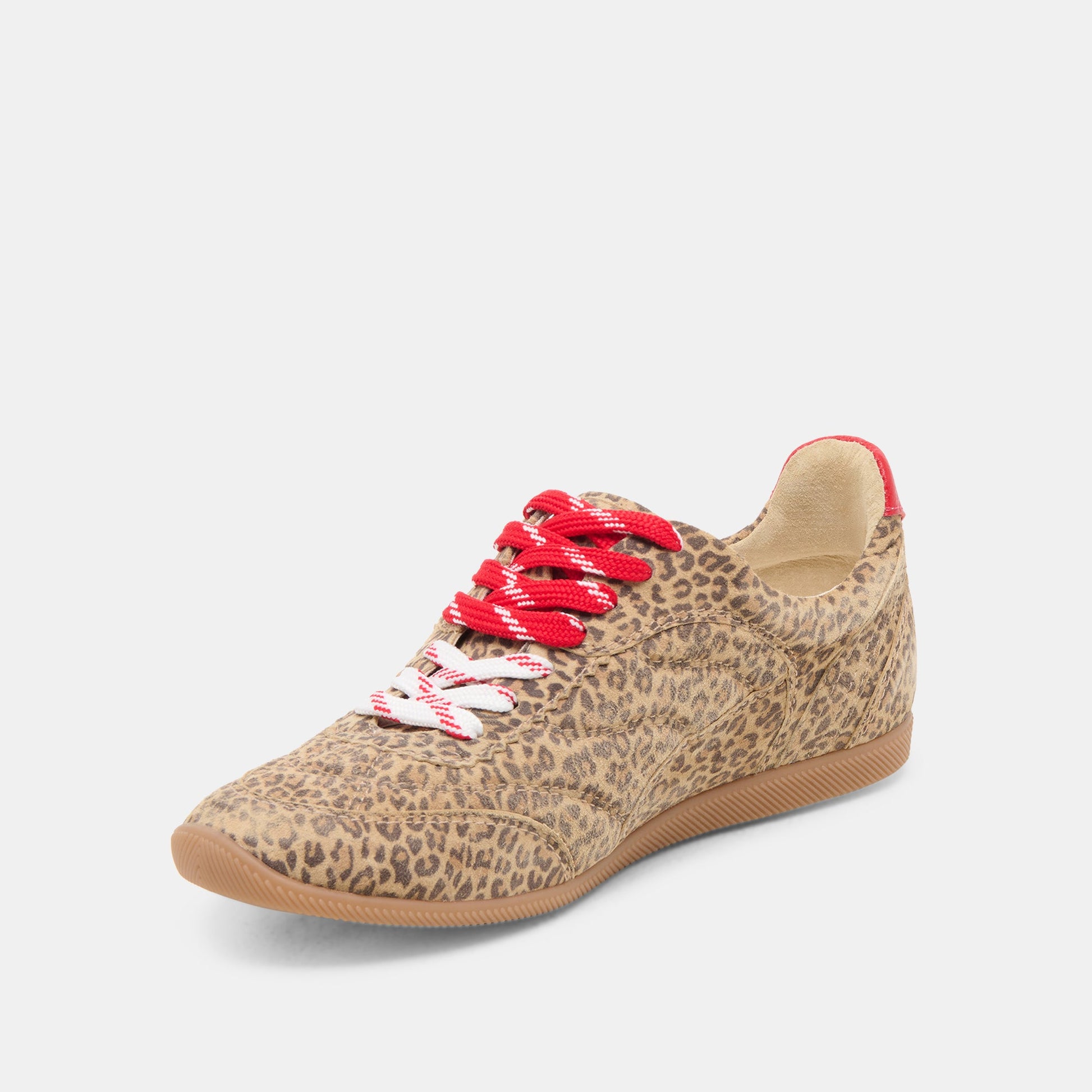 Laini Tan Leopard Printed Suede Sneakers Dolce Vita For sale